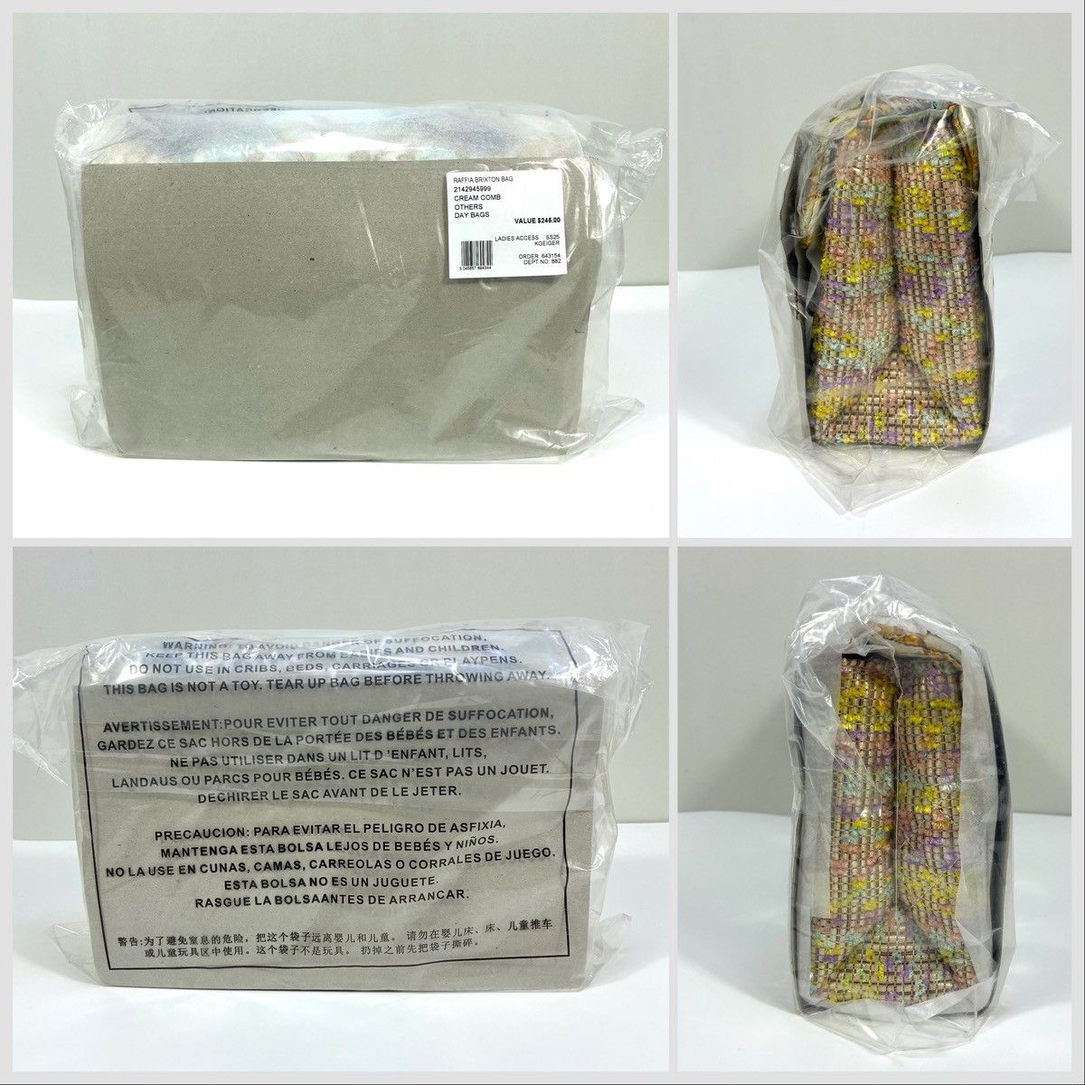Kurt Geiger Kurt Geiger London Brixton Mixed Media Tweed Shoulder Bag Size ONE SIZE - 19 Thumbnail