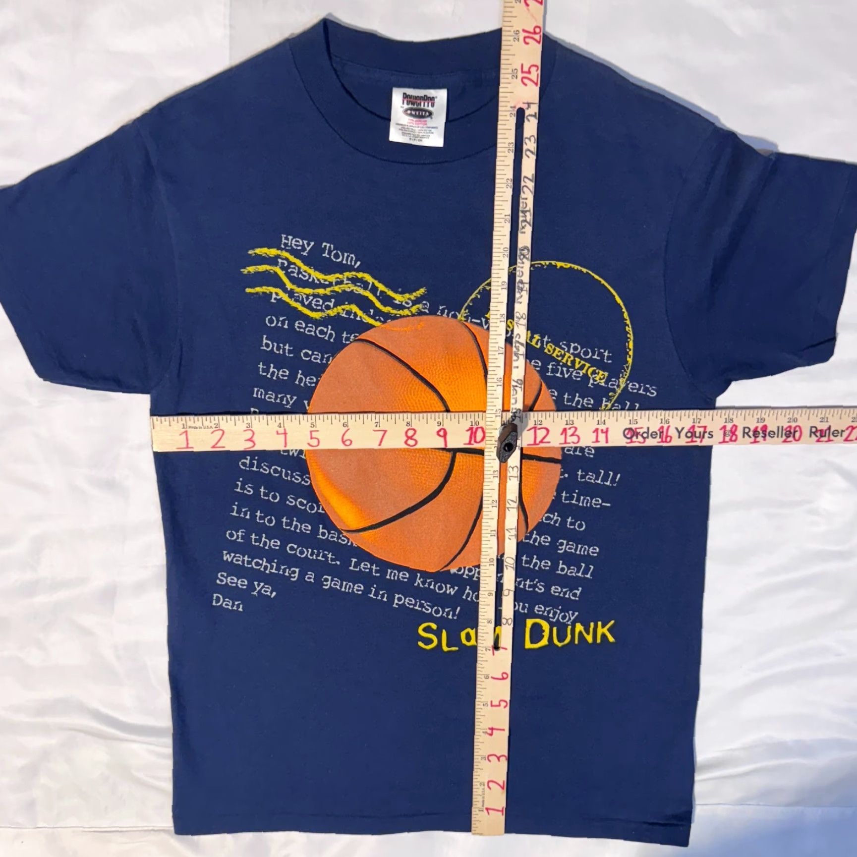 Vintage VINTAGE Oneita PowerPro Slam Dunk Tshirt Logo Crew Neck Blue L Mens Short Sleeve Cotton Jersey 2000s Size US L / EU 52-54 / 3 - 4 Thumbnail