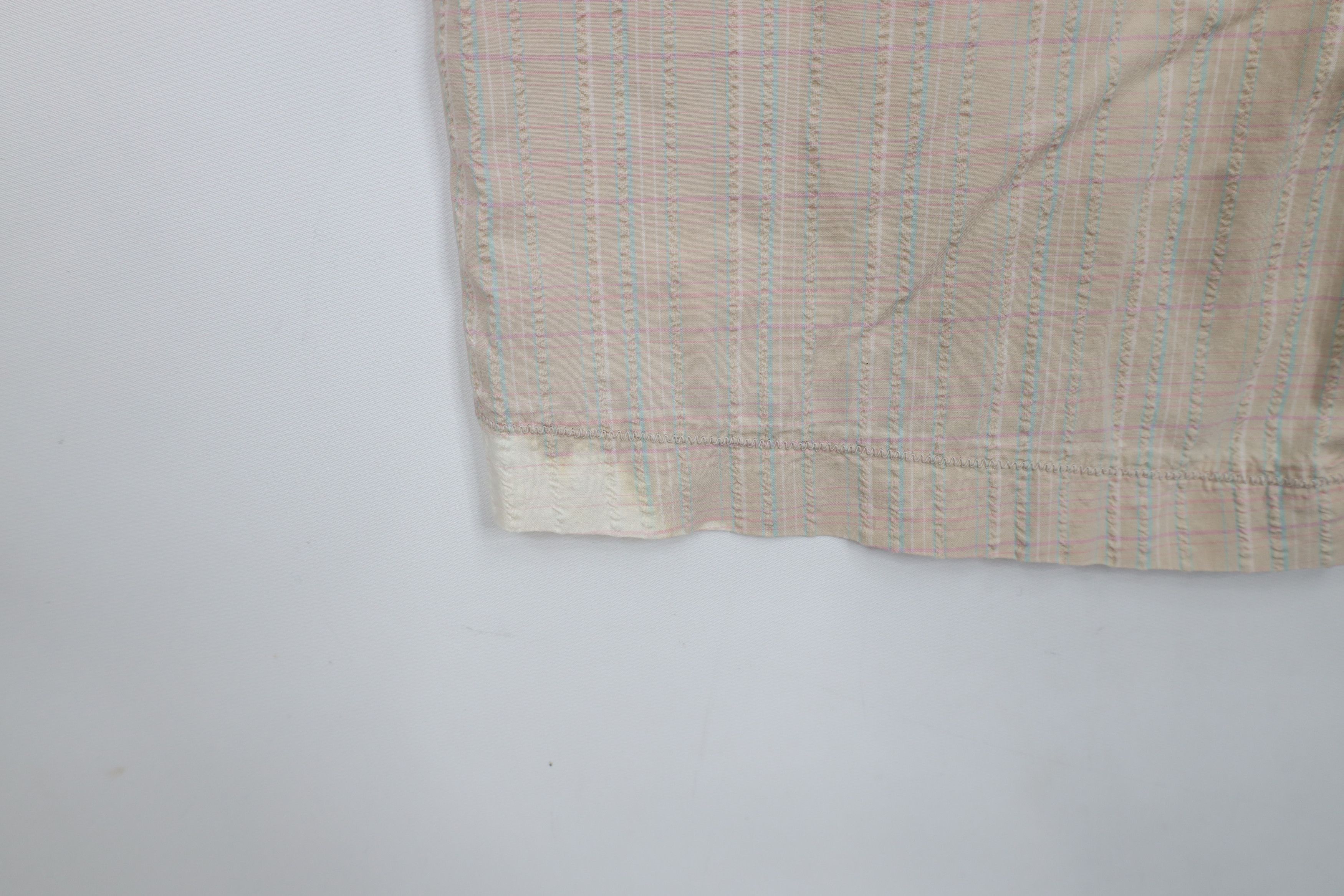 Vintage × Woolrich Woolen Mills Vintage 90s Woolrich Pastel Seersucker Bermuda Chino Shorts Size 34" / US 12 / IT 48 - 13 Thumbnail