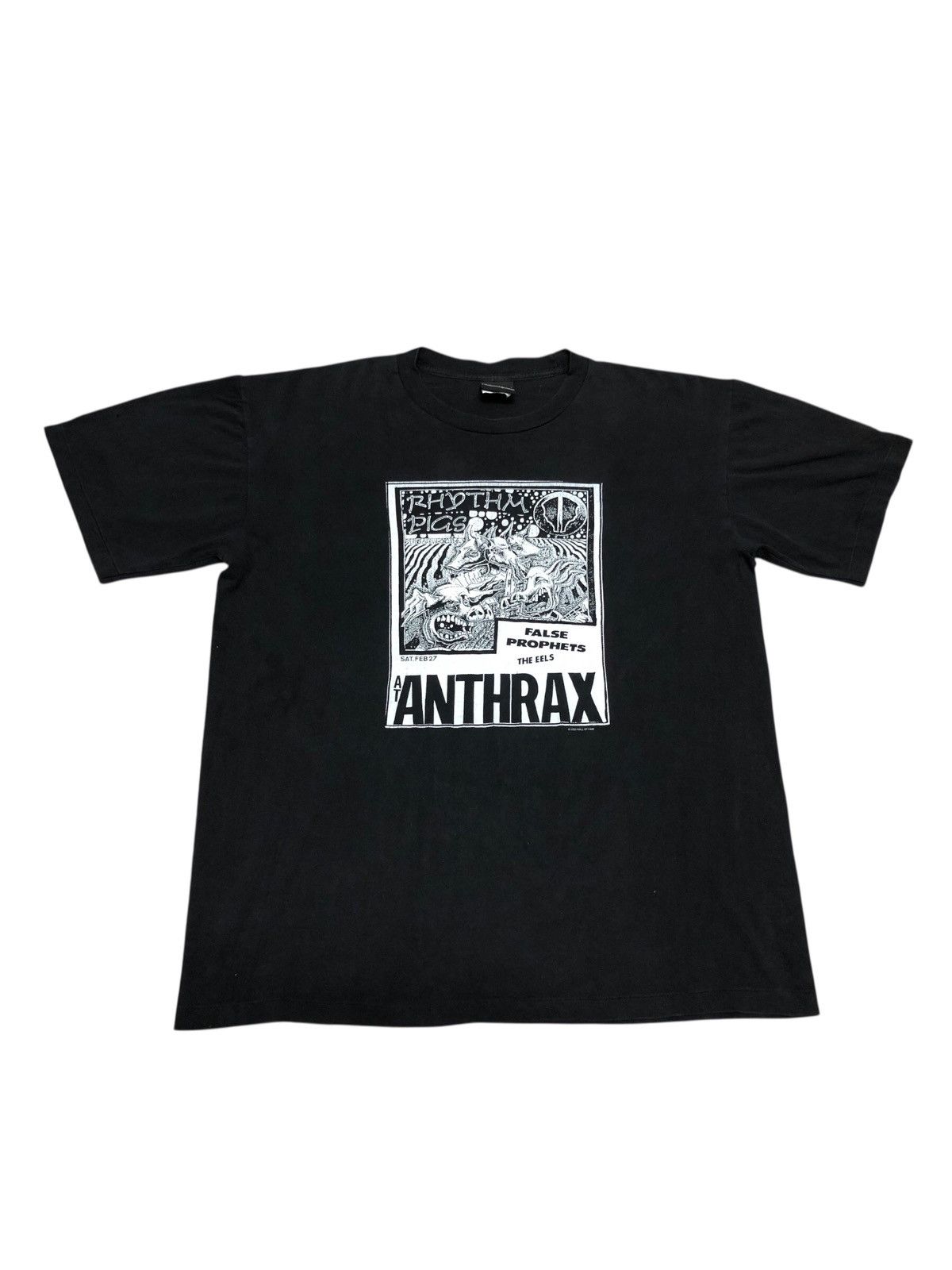 Band Tees × Vintage Vintage 2005 Anthrax Band Rythm Pigs Tshirt by Hall Of Fame Size US L / EU 52-54 / 3 - 1 Thumbnail