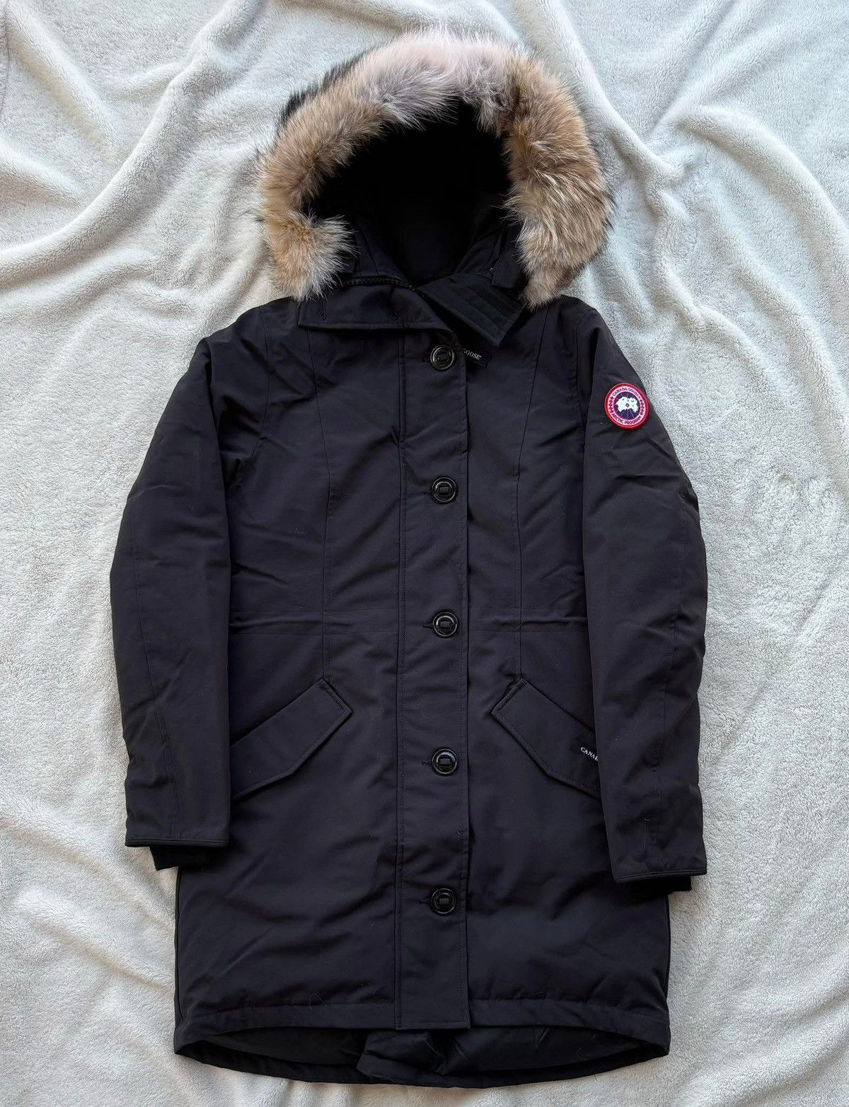 Canada Goose Canada Goose Navy Rossclair Fur Parka Size XS / US 0-2 / IT 36-38 - 1 Thumbnail