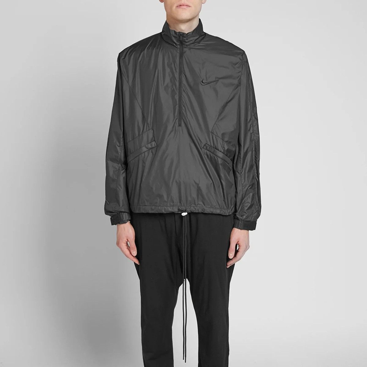 Fear of God × Nike FW18 Nike X Fear Of God Half Zipper Coach Track Black Jacket Size US L / EU 52-54 / 3 - 3 Thumbnail
