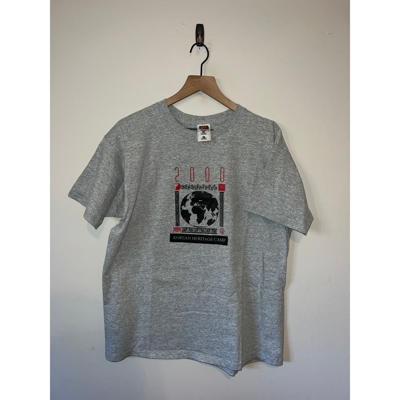 Fruit Of The Loom 2000 Korean Heritage Camp Korea Graphic Earth Gray Shirt XL Size US XL / EU 56 / 4 - 1 Thumbnail