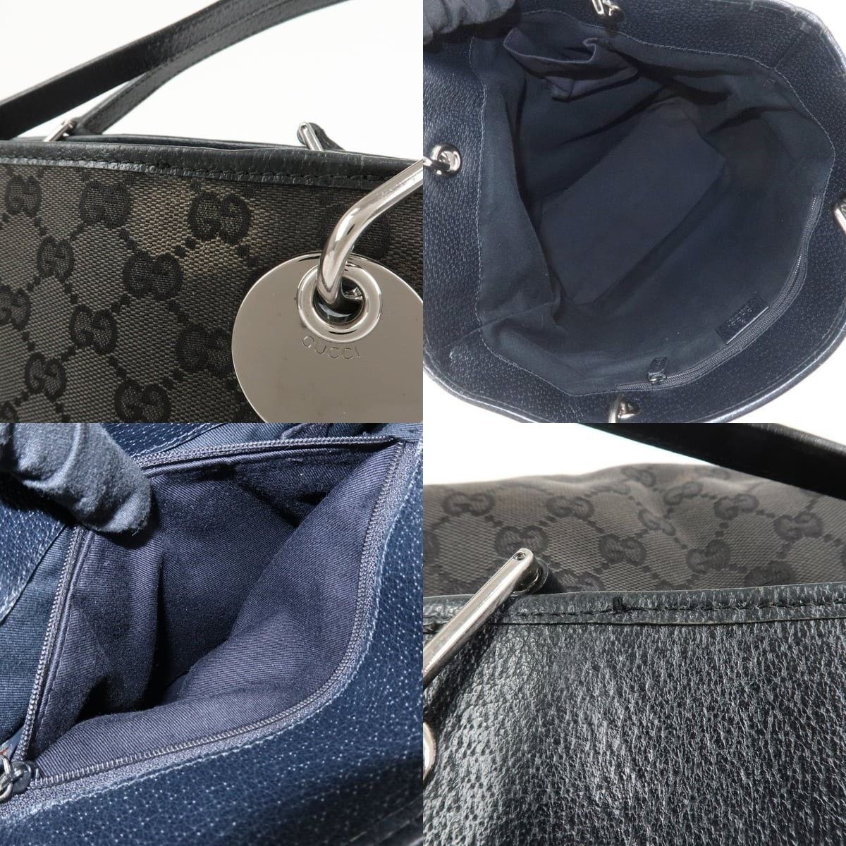 Gucci Gucci GG Canvas Tote Black Size ONE SIZE - 7 Thumbnail