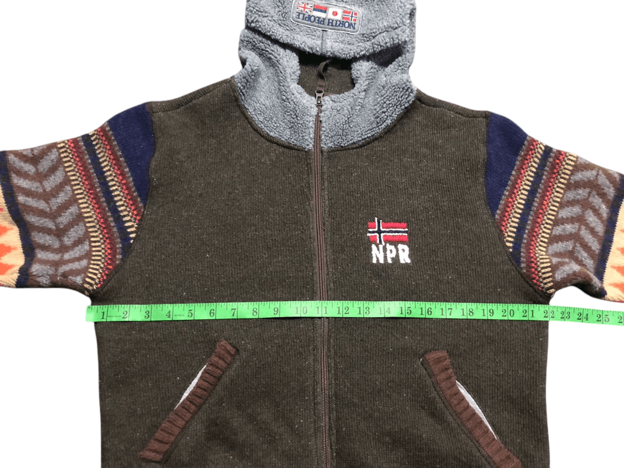 Napapijri Napapijri Knit Hooded Zipper Jacket Sherpa Native Sleeve Size US M / EU 48-50 / 2 - 17 Thumbnail