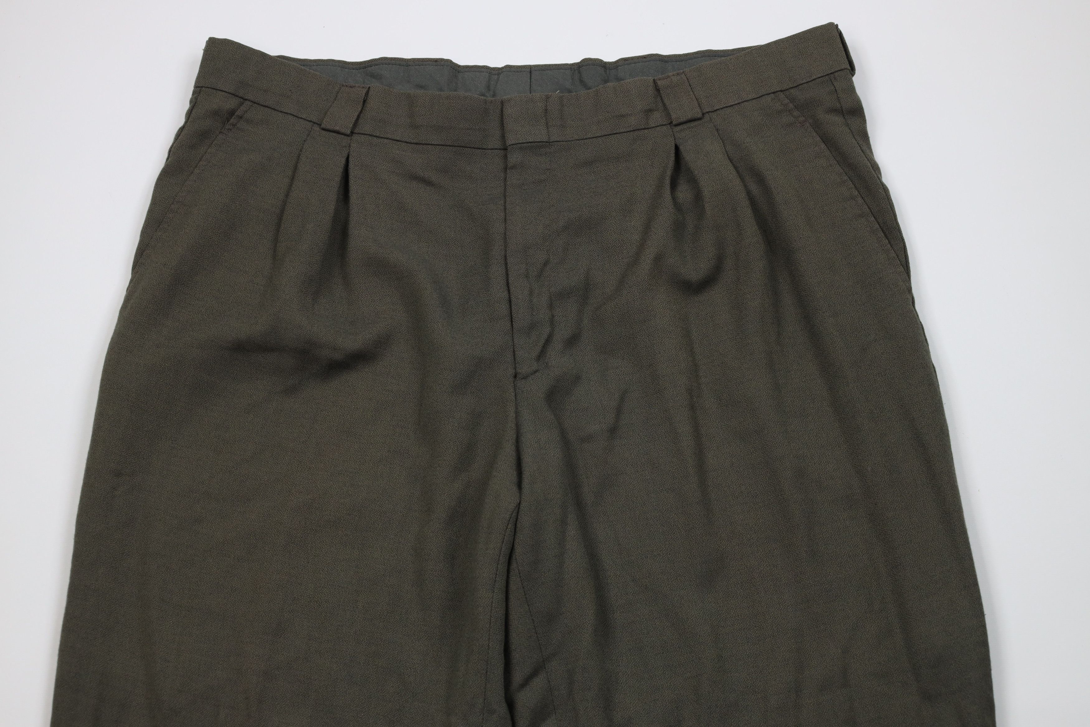 Vintage Vintage 90s Streetwear Wool Blend Knit Wide Leg Pants Size US 42 / EU 58 - 2 Thumbnail