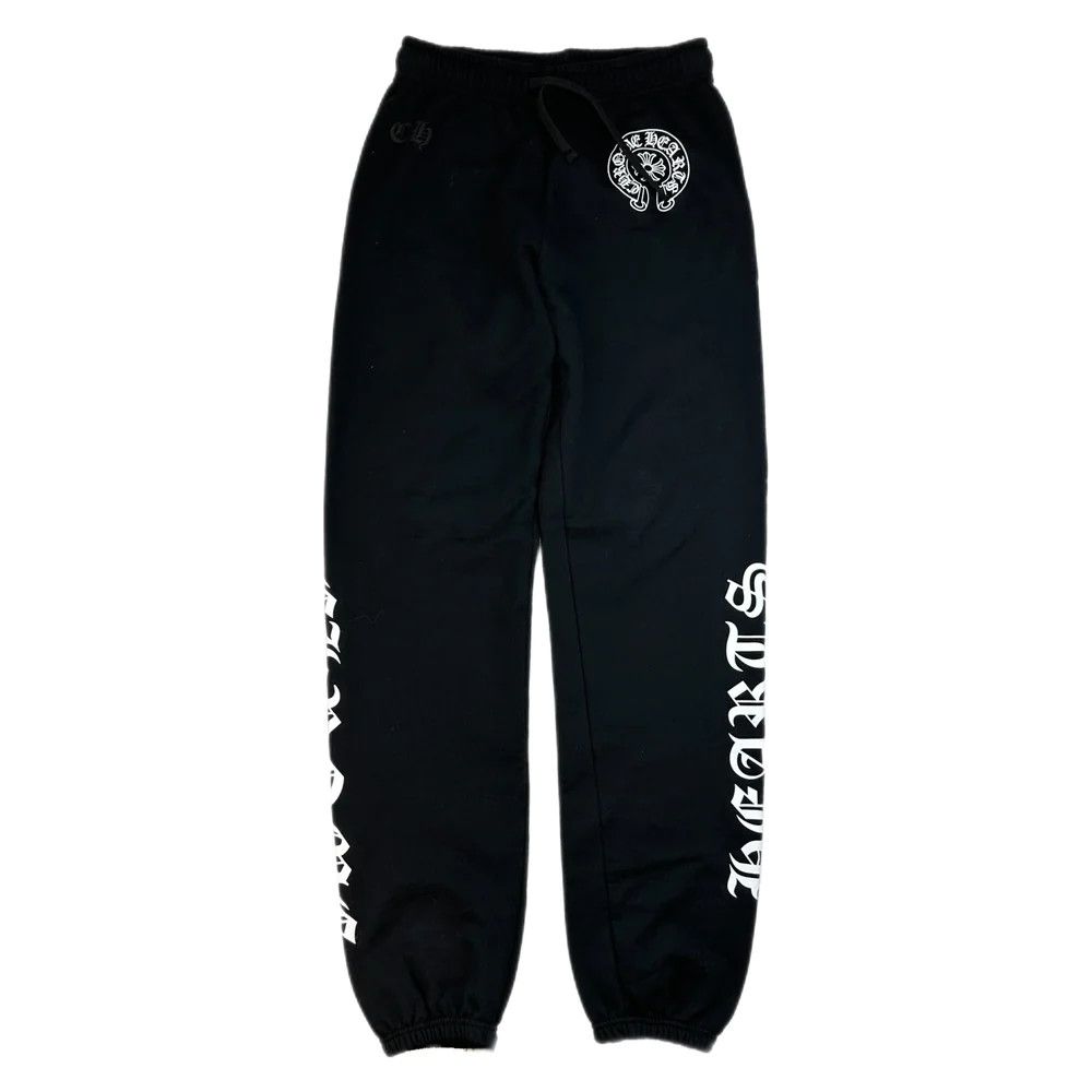 Chrome Hearts CHROME HEARTS HORSE SHOE LOGO SWEATPANTS BLACK | Grailed