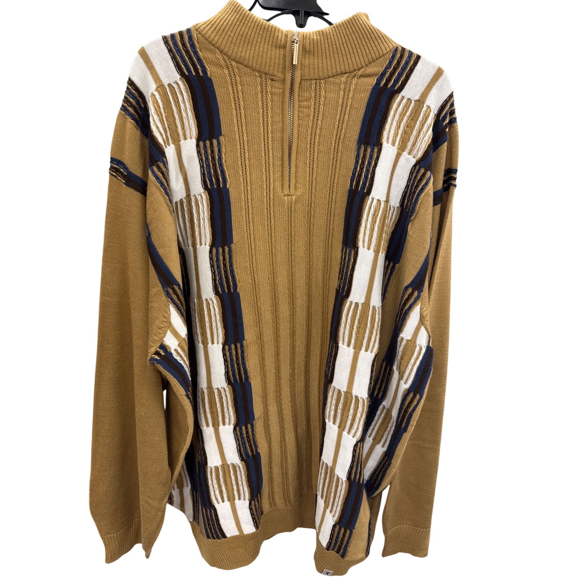 Stacy Adams Mens Brown Blue Acrylic Sweater size 3XLT SKU819