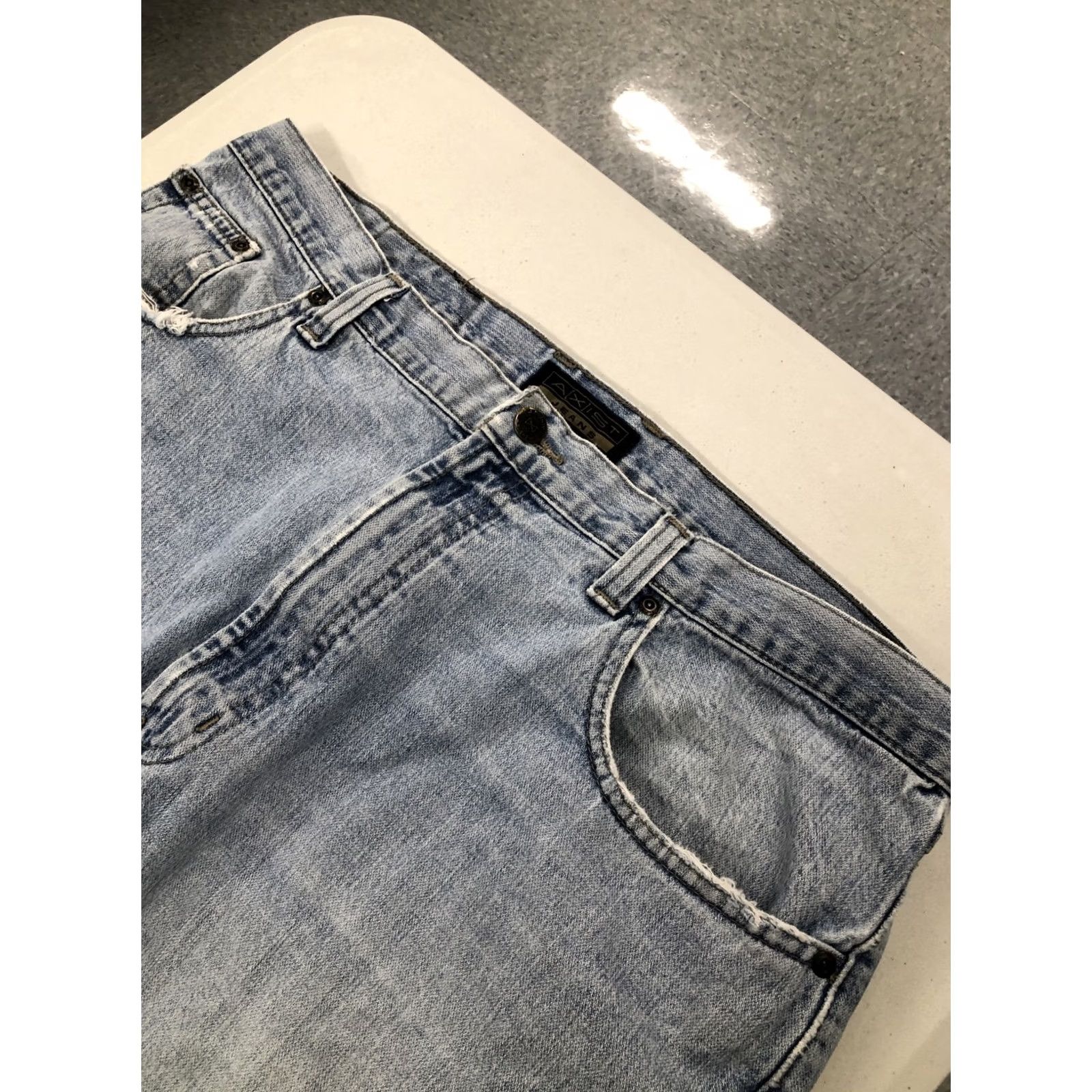 Vintage Axist Jeans Size 38x27 Regular Denim Cotton Blue Logo mens Straight 27 Inseam Preowned Size US 38 / EU 54 - 6 Thumbnail