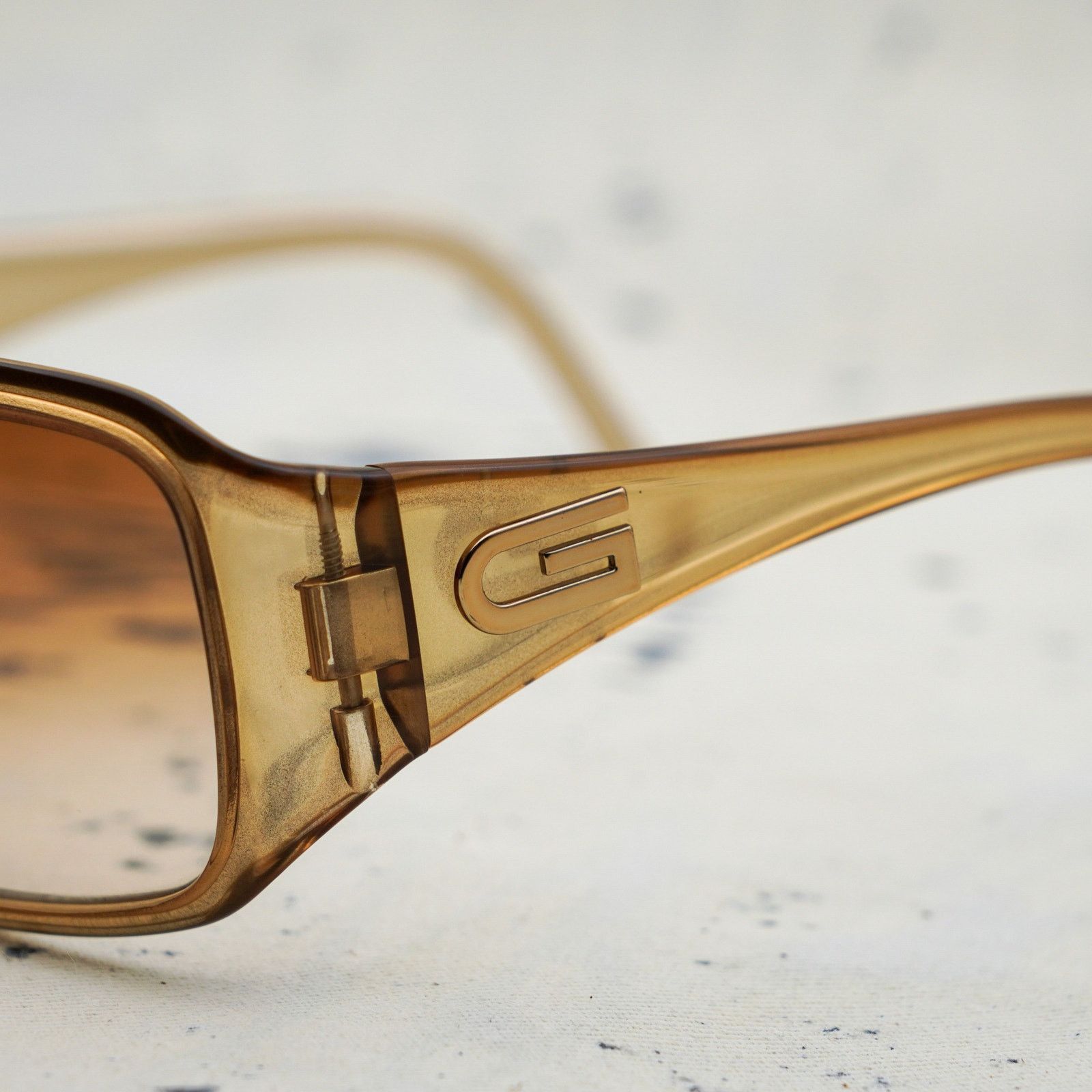 Gucci Vintage gucci amber gradient gg logo rectangular sunglasses Size ONE SIZE - 4 Thumbnail