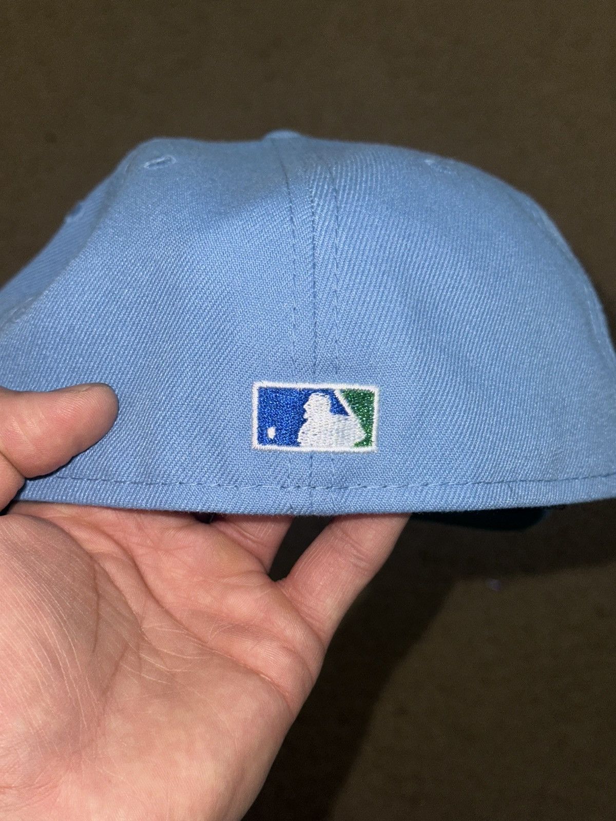 Hat Club × MyFitteds × New Era Size 7 1/4 Chicago Cubs Metallic Stitching Sky Blue Fitted Size ONE SIZE - 4 Thumbnail