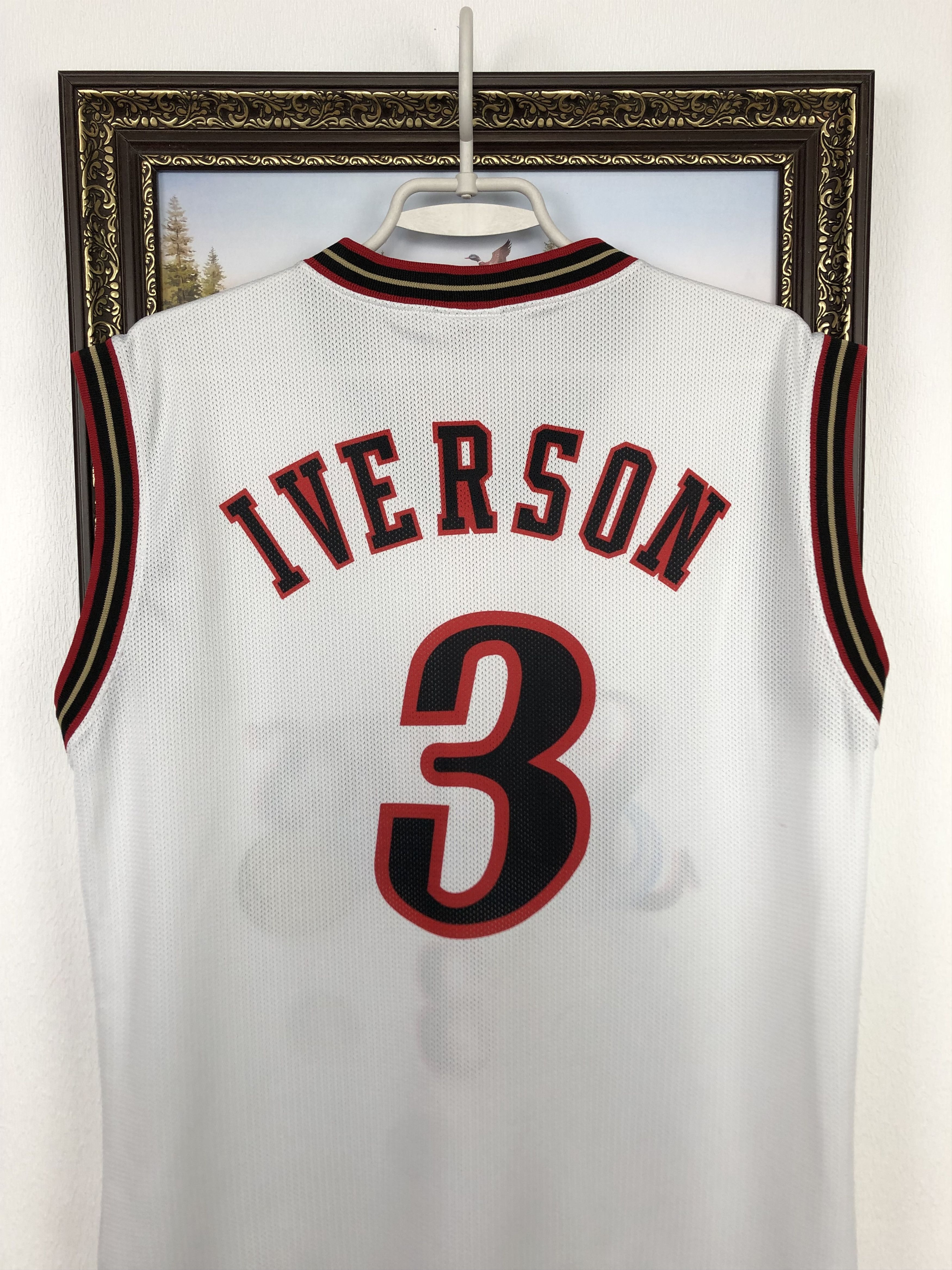 Champion Vintage Iverson Philadelphia Sixers 76ers Jersey Shirt Tee Size US M / EU 48-50 / 2 - 12 Thumbnail