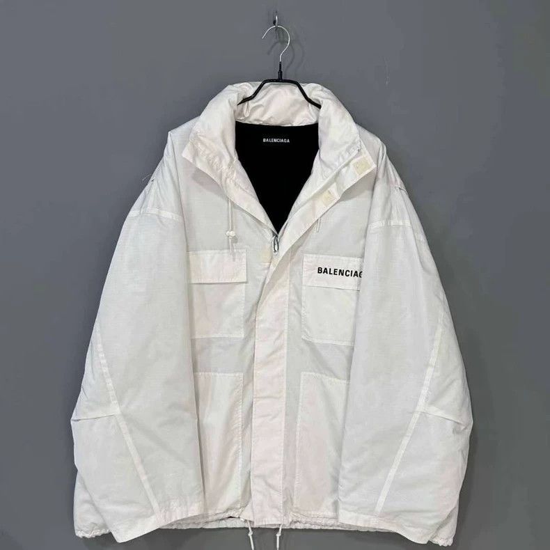 Balenciaga Balenciaga Embroidered logo cotton-padded jacket Size US M / EU 48-50 / 2 - 1 Thumbnail