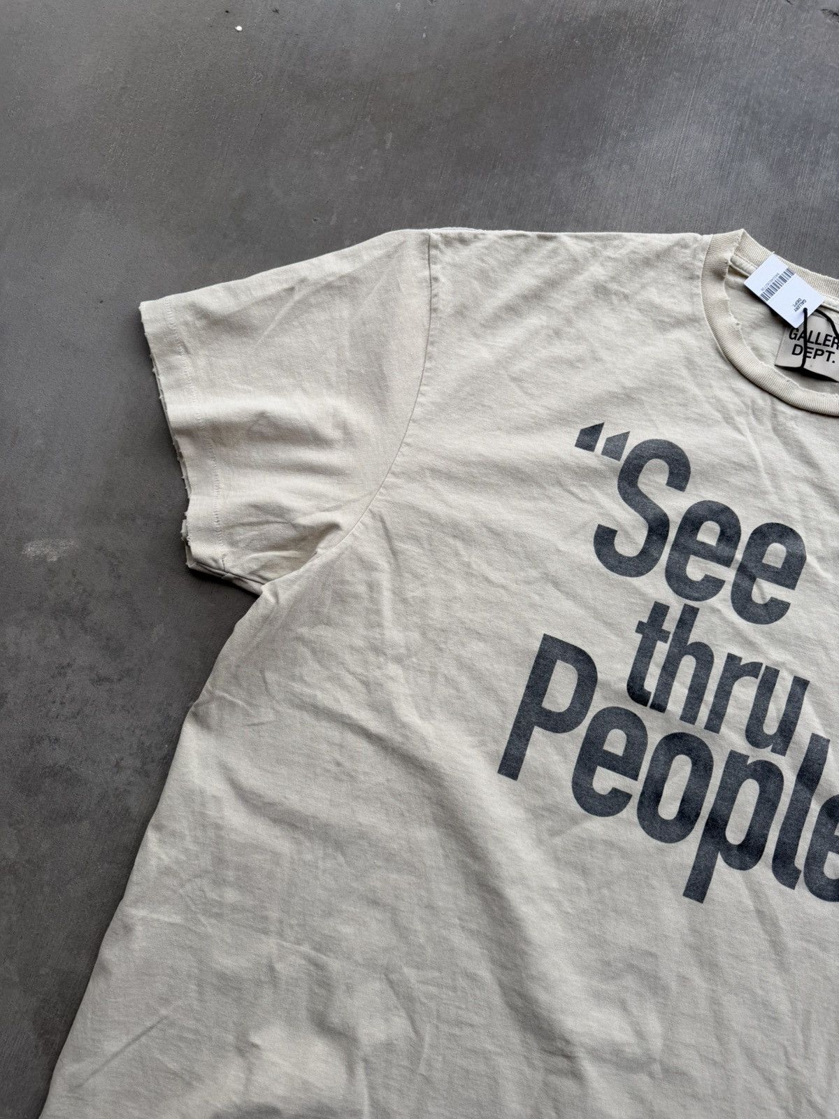 Gallery Dept. Gallery Dept. “See Thru People” T-Shirt – Natural NWT Medium Size US M / EU 48-50 / 2 - 3 Thumbnail