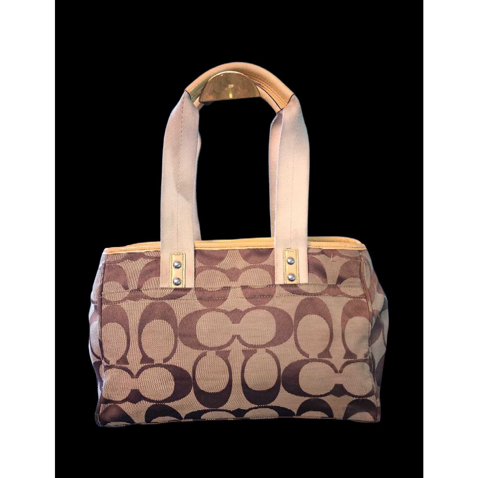 Coach Coach F14878 Daisy Collection Tote Khaki Shoulder Purse Size ONE SIZE - 2 Thumbnail