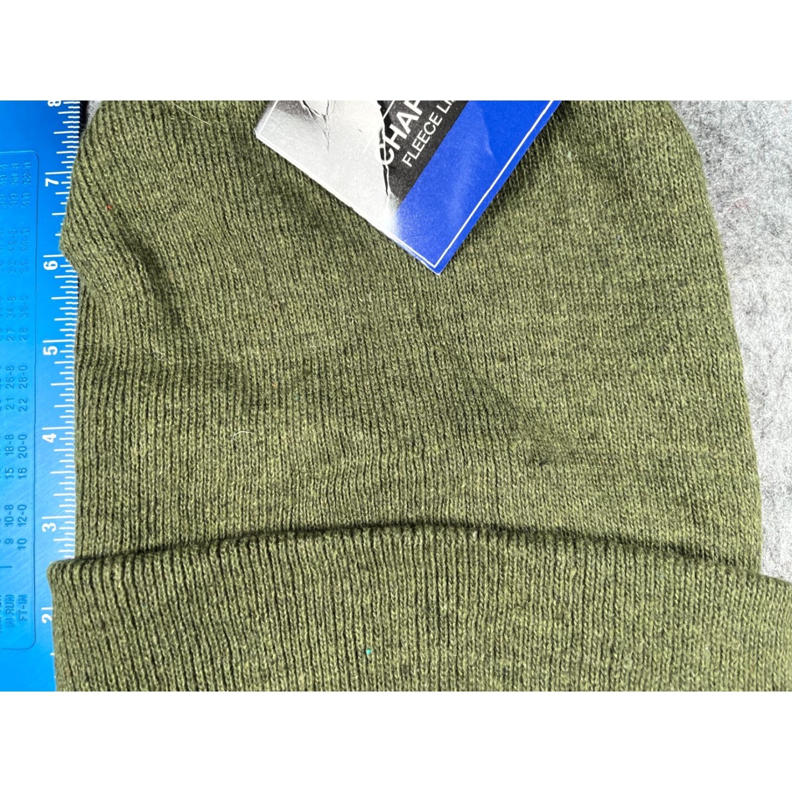 Vintage Hat Chapeau Beanie Toque Adult One Size Green Polyester Blend Fleece Lined NEW Size ONE SIZE - 3 Thumbnail
