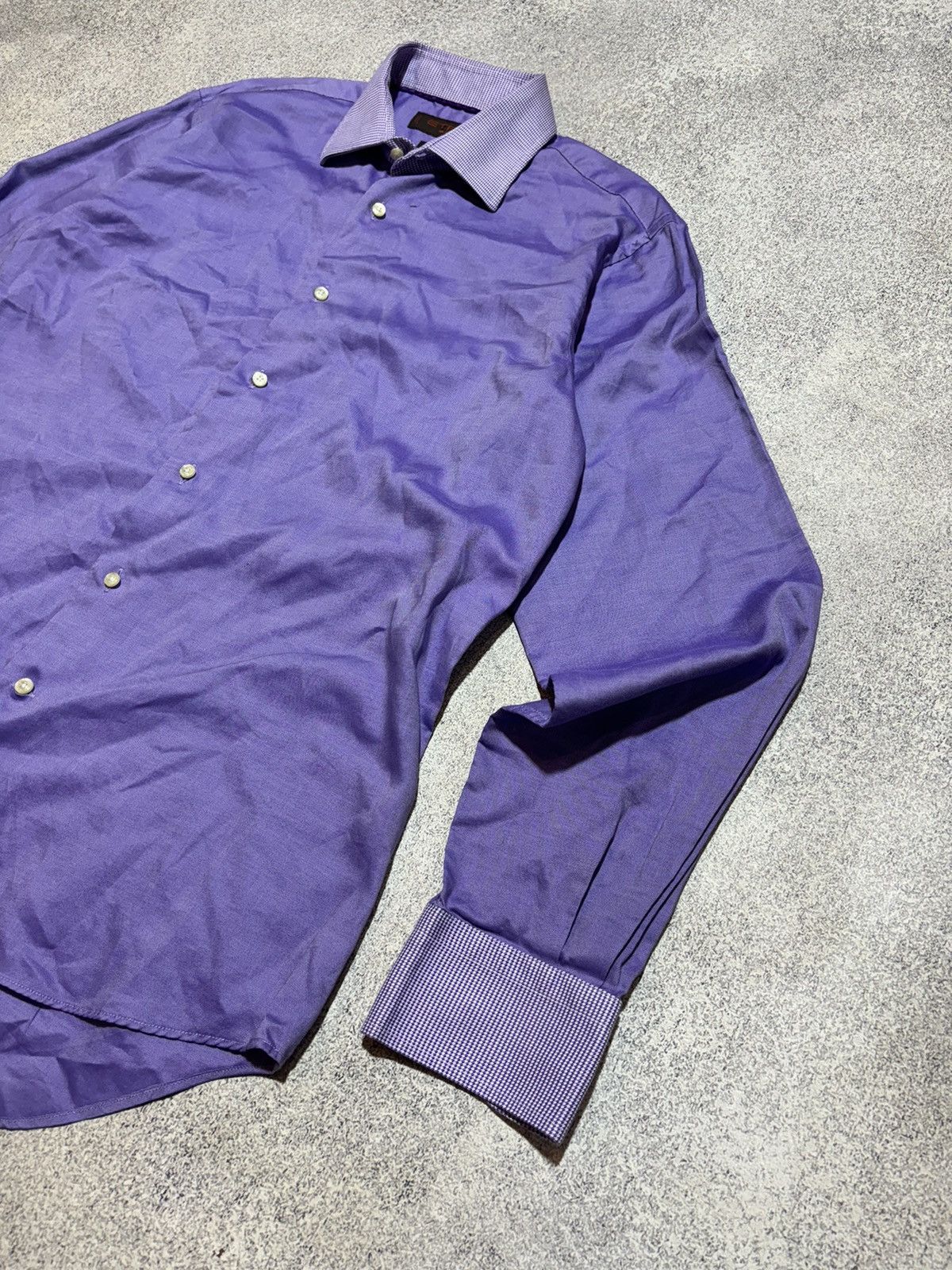 Etro Etro Milano Shirt Slim Fit Purple size M Size US M / EU 48-50 / 2 - 2 Thumbnail