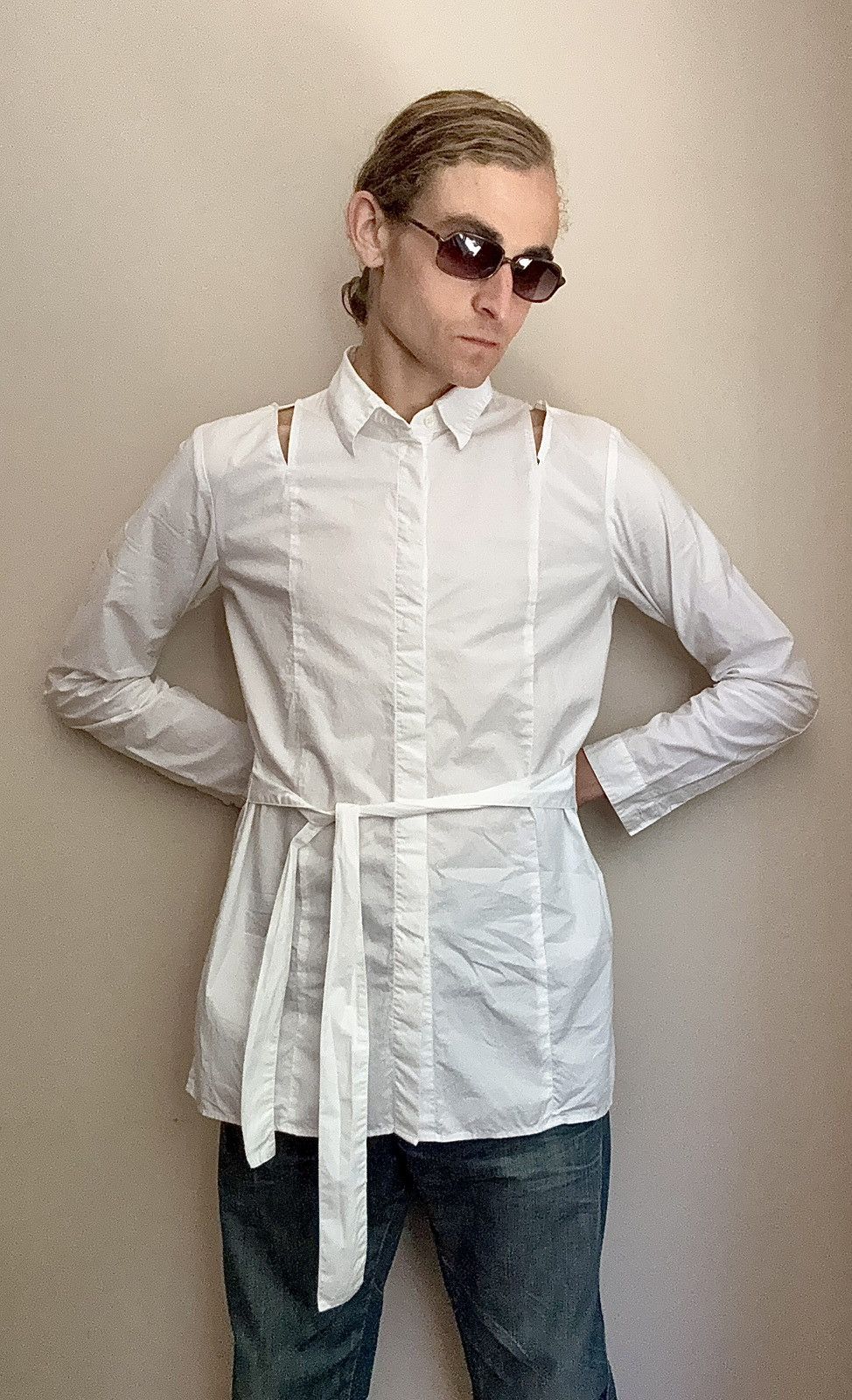 Damir Doma Silent Damir Doma Bondage Strap Cold Shoulder Shirt Size US L / EU 52-54 / 3 - 6 Thumbnail