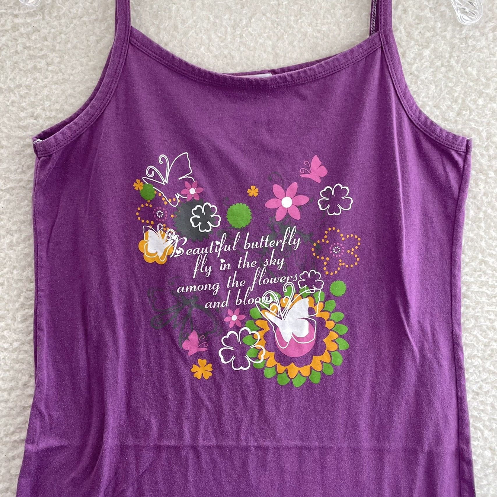 Vintage VINTAGE Y2K T-Shirt Mini Dress Purple Butterfly Boho Fairy Grunge Girly Size S / US 4 / IT 40 - 3 Thumbnail