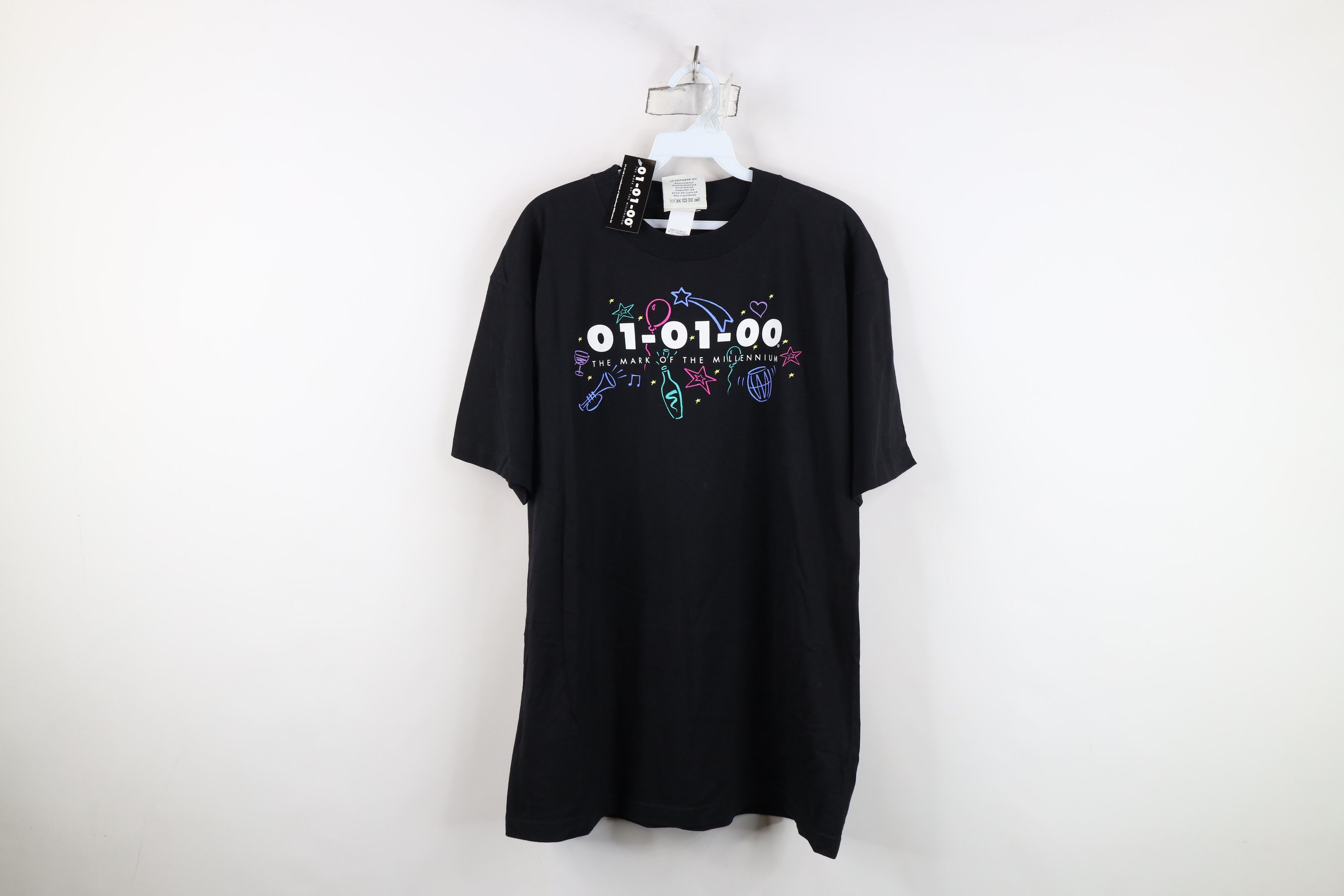 Vintage Deadstock Vintage Y2K Millennium 2000 Short Sleeve T-Shirt Size US L / EU 52-54 / 3 - 1 Thumbnail