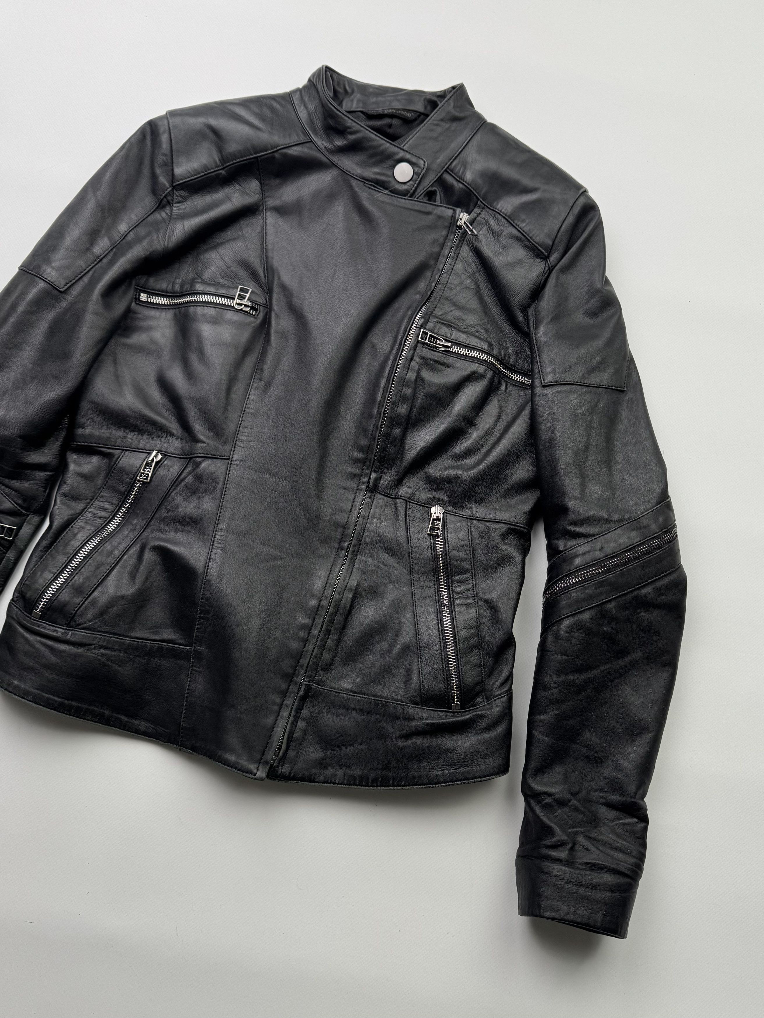 Japanese Brand Vintage Cropped Leather Jacket With Zipper B429(V521)E2 Size M / US 6-8 / IT 42-44 - 3 Thumbnail
