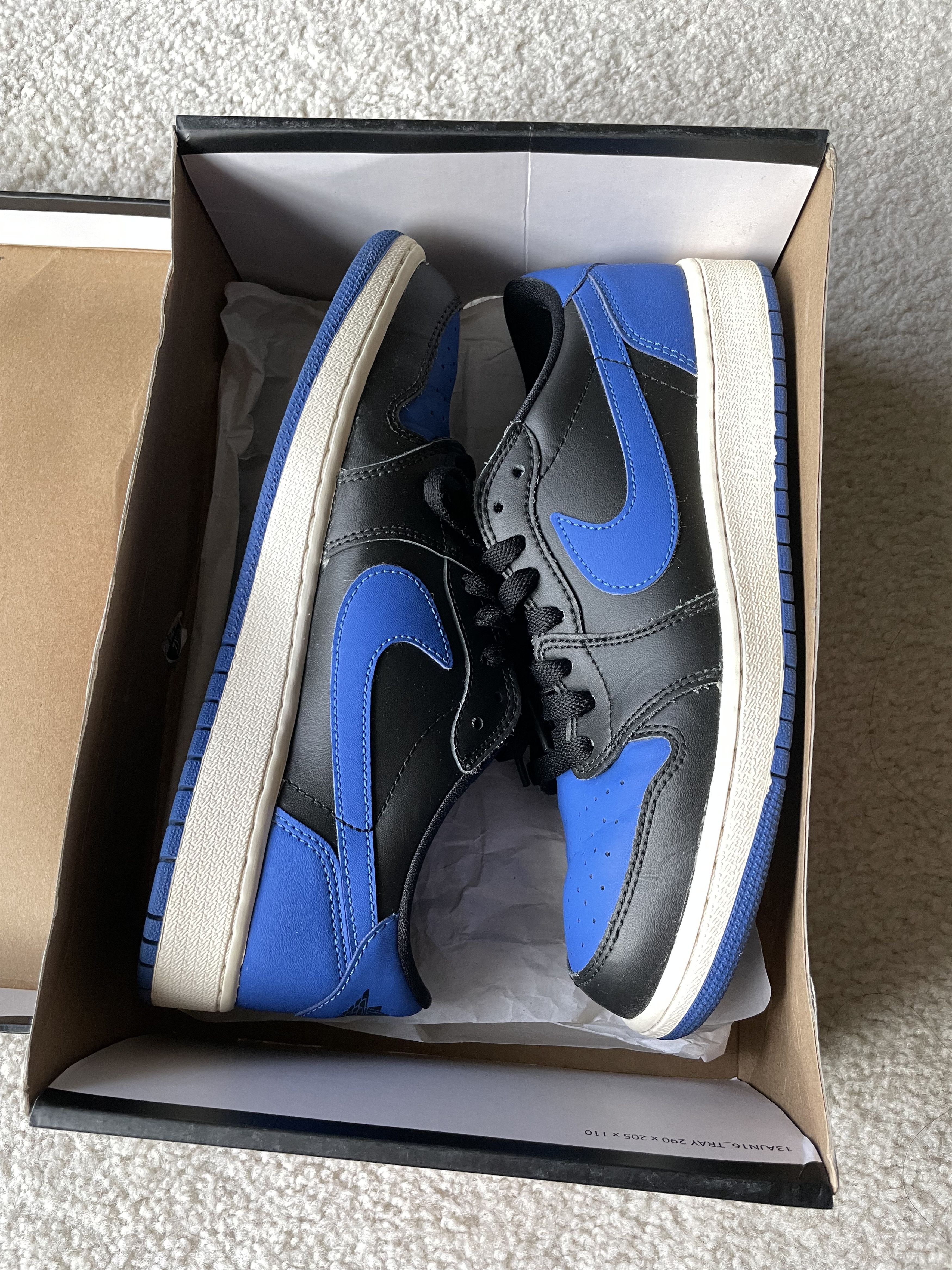 Jordan Brand × Nike 2015 Air Jordan I Low - Royal [size 7Y] Size US 7 / EU 40 - 1 Thumbnail