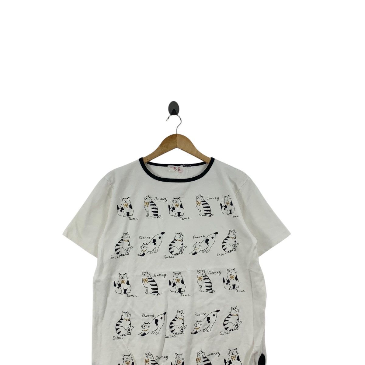Vintage Vintage JAPAN TOKYO DESIGNER Name Of Cats Tee Shirt Top Size M / US 6-8 / IT 42-44 - 2 Thumbnail