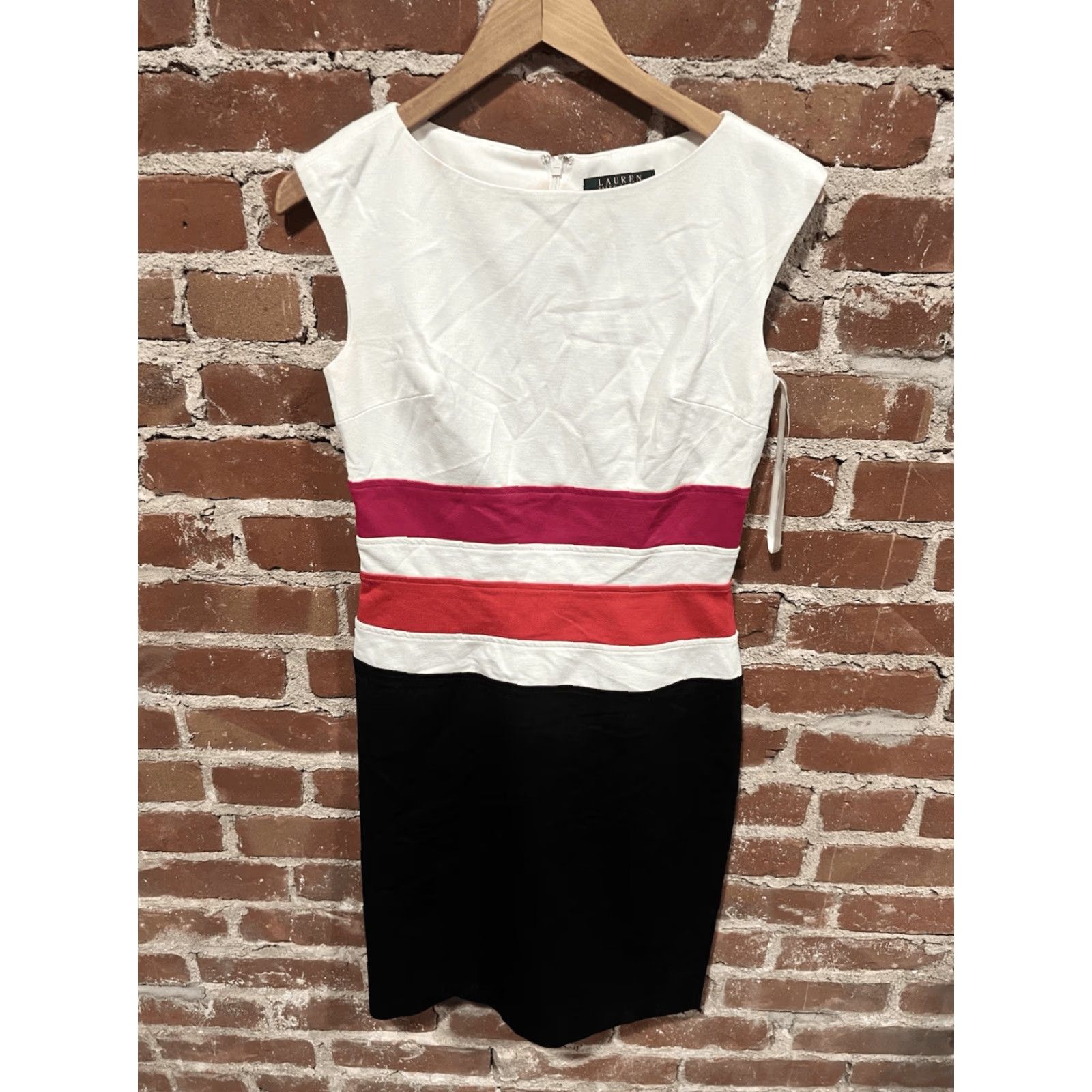 Ralph Lauren Lauren Ralph Lauren Womens White Multicolor Sleeveless Slip A-line dress sz 6 Size M / US 6-8 / IT 42-44 - 2 Thumbnail