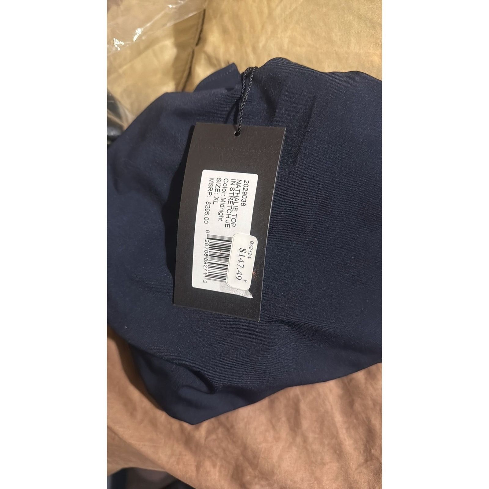 Halston Halston Nathalie Jersey Draped One Shoulder Navy Top XL Size XL / US 12-14 / IT 48-50 - 8 Thumbnail