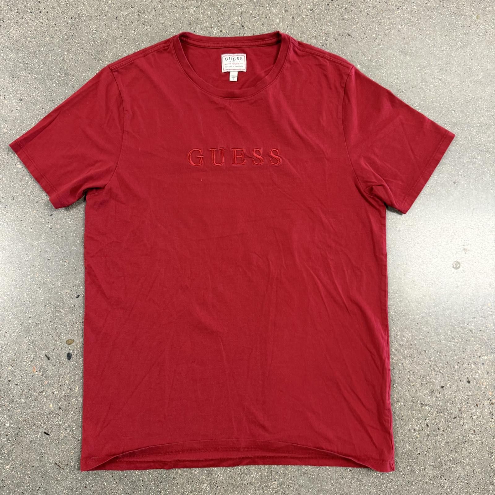 Guess GUESS Men's Embroidered Spell Out Logo Red Official - M Size US M / EU 48-50 / 2 - 1 Thumbnail