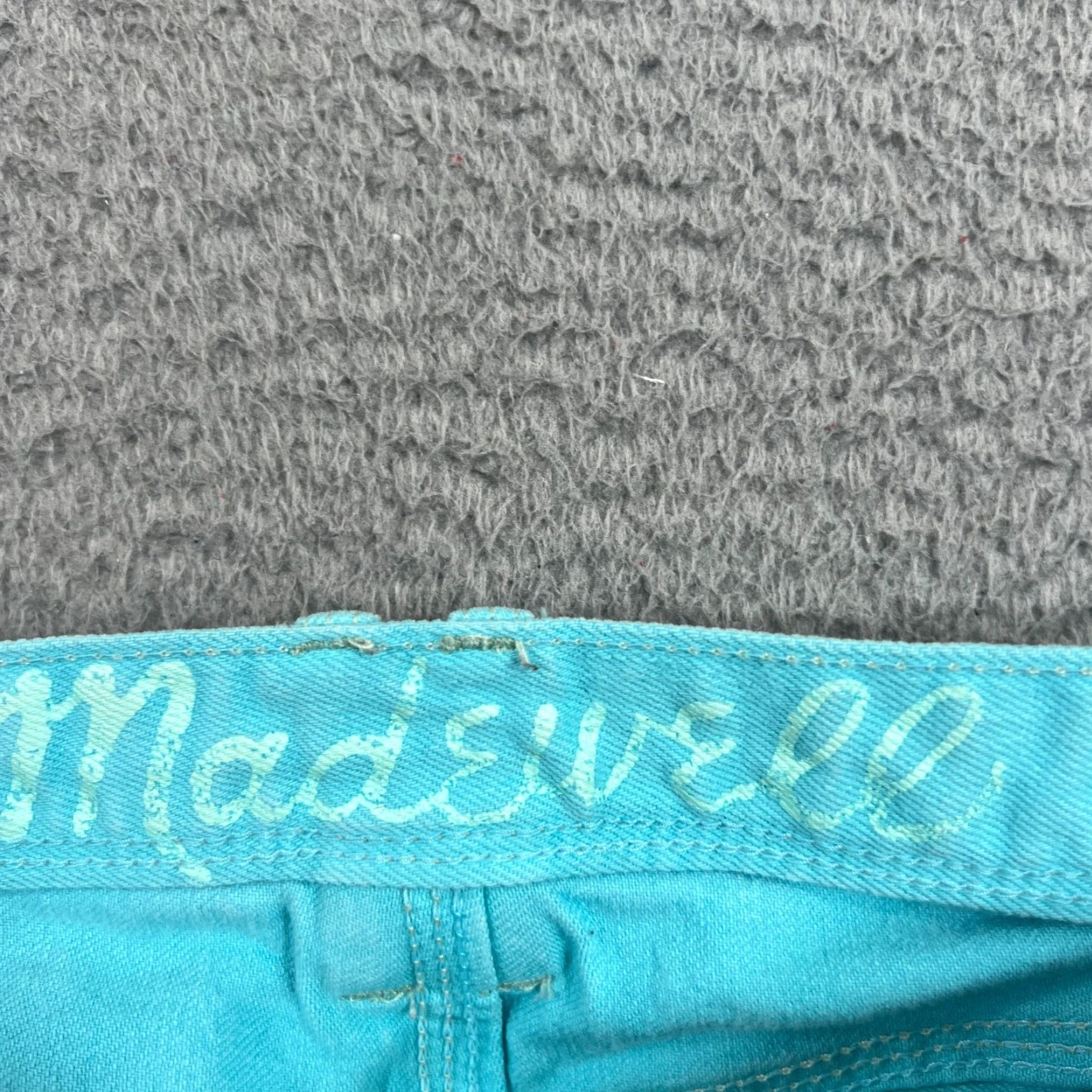 Madewell Madewell Jeans Shorts Women's 28 Denim Cut-Off Beach Festival Teal Blue Cuffed 90s Mens Women Girls Size 28" / US 6 / IT 42 - 6 Thumbnail
