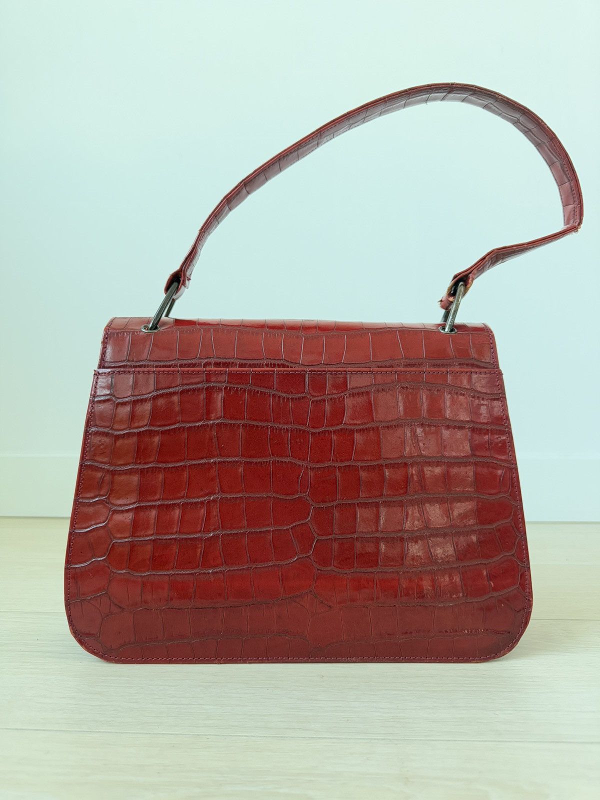 Jean Paul Gaultier Jean Paul Gaultier Red Croc Handbag Size ONE SIZE - 2 Thumbnail