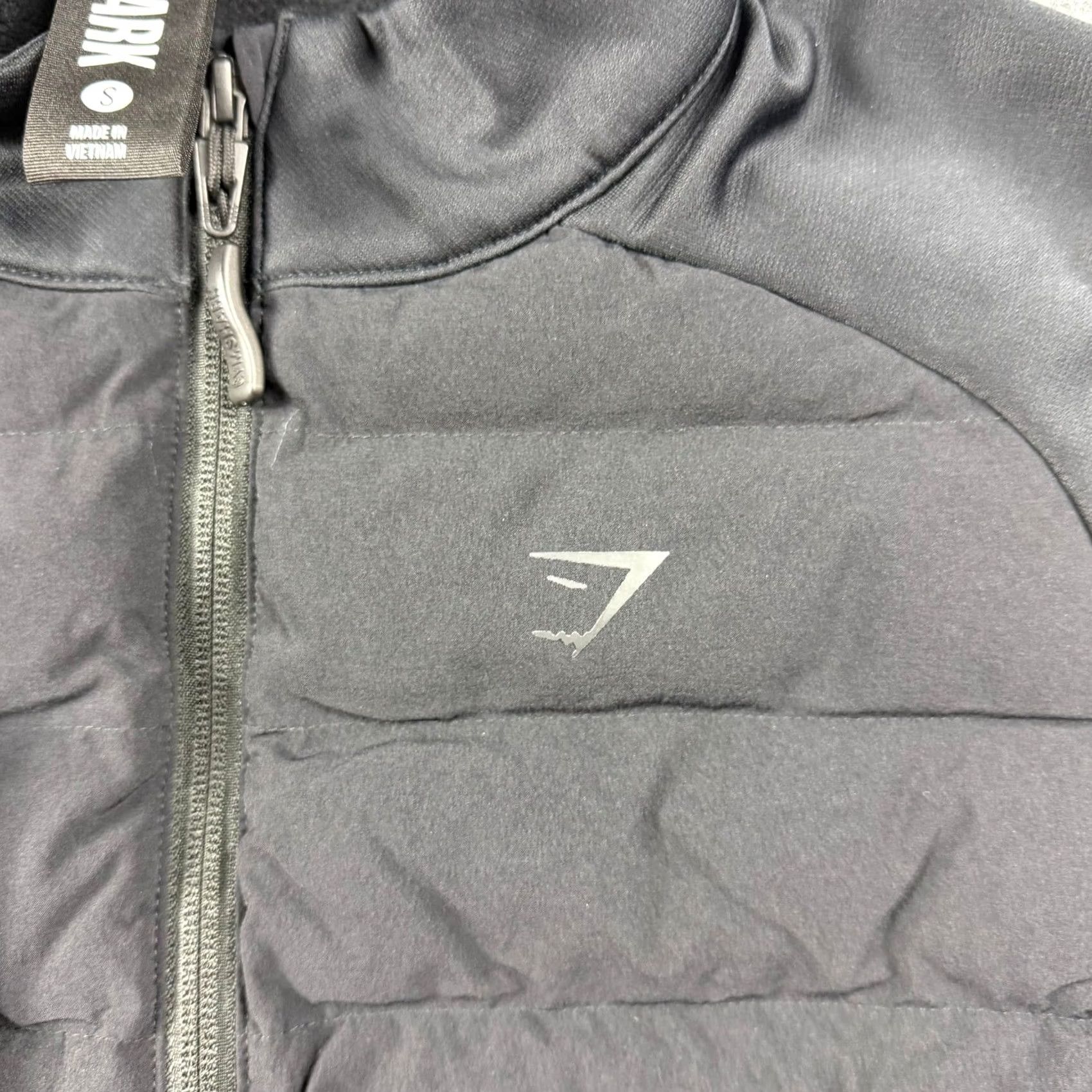 Gymshark Gymshark Jacket Mens Small Black Quilted Puffer Fleece Full Zip Training Hybrid Size US S / EU 44-46 / 1 - 5 Thumbnail