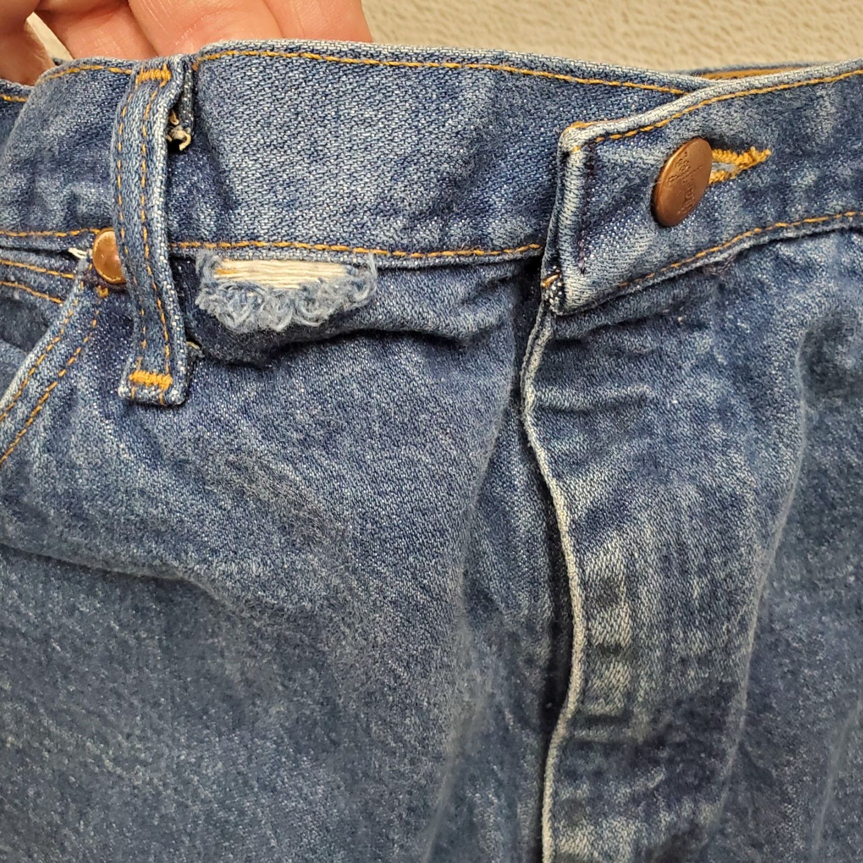 Wrangler VINTAGE Wrangler Jeans Mens 35x32 Blue Denim Cowboy Straight 100% Cotton 13MWZPW USA Cowboys Womens? Size US 35 - 3 Thumbnail