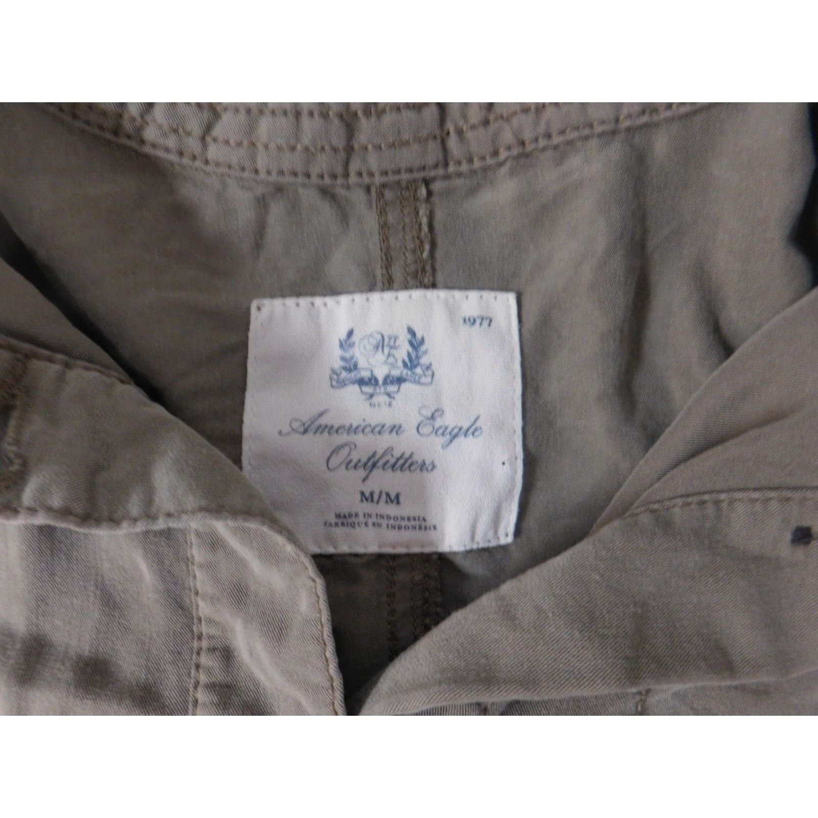 American Eagle Outfitters American Eagle Outfitters Jacket Women M Beige Lightweight Denim Button Zip Casual Winter Regular Medium Women Size M / US 6-8 / IT 42-44 - 5 Thumbnail