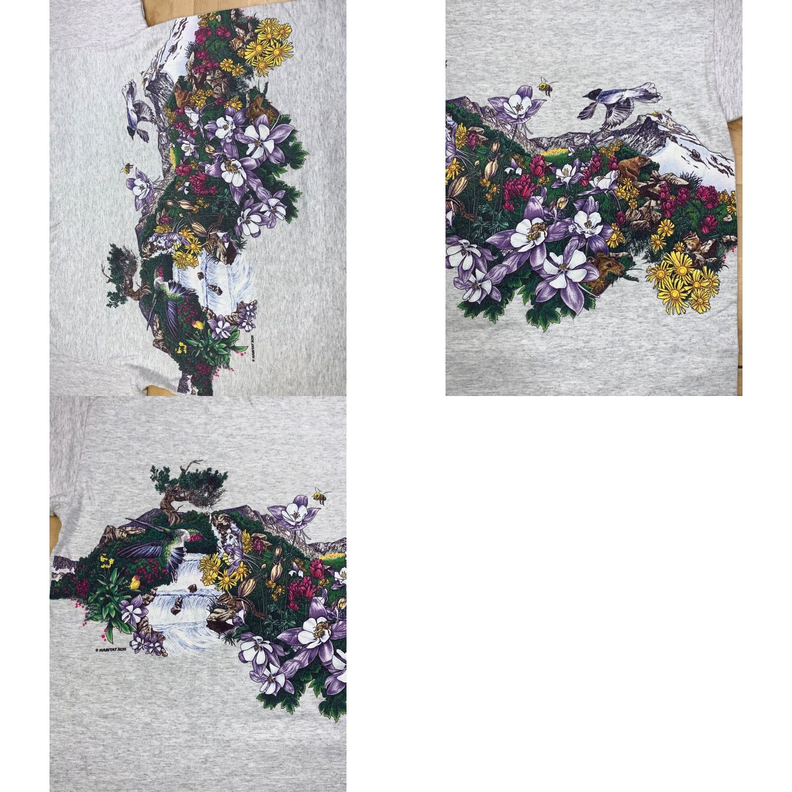 Doublet VINTAGE Signal Nature Shirt XL Gray 90s Unisex Adults Short Sleeve Crew Neck Graphic Print T-Shirt Size US XL / EU 56 / 4 - 9 Thumbnail
