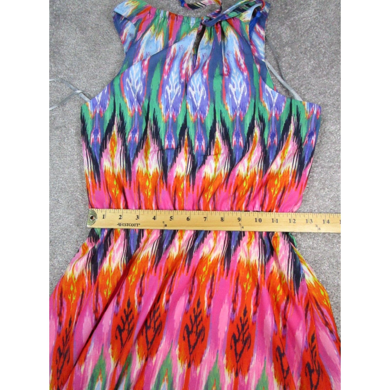 Athleta VINTAGE Athleta Dress Womens XS Blue Red Purple Blouson Size XS / US 0-2 / IT 36-38 - 7 Thumbnail