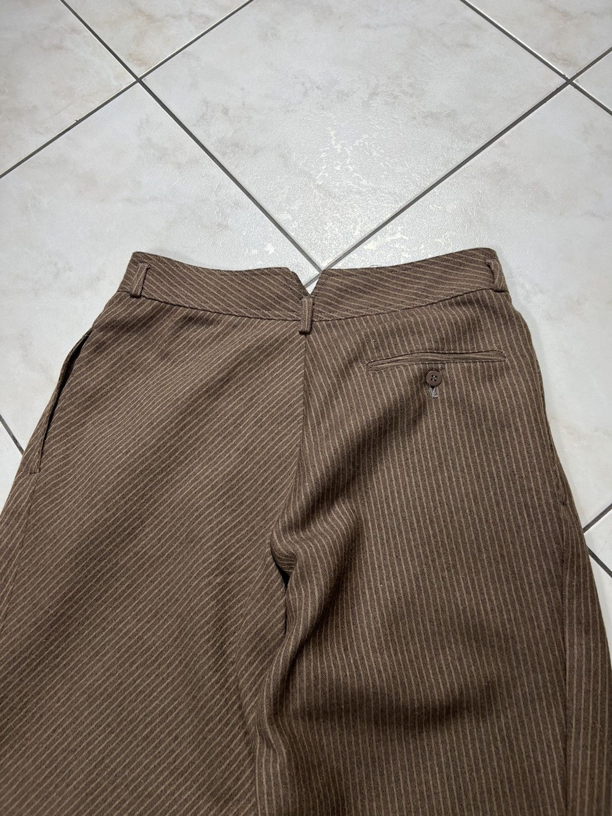 Vintage Vintage 60s Ettore Massari italian wool striped crease pants Size US 34 / EU 50 - 15 Thumbnail