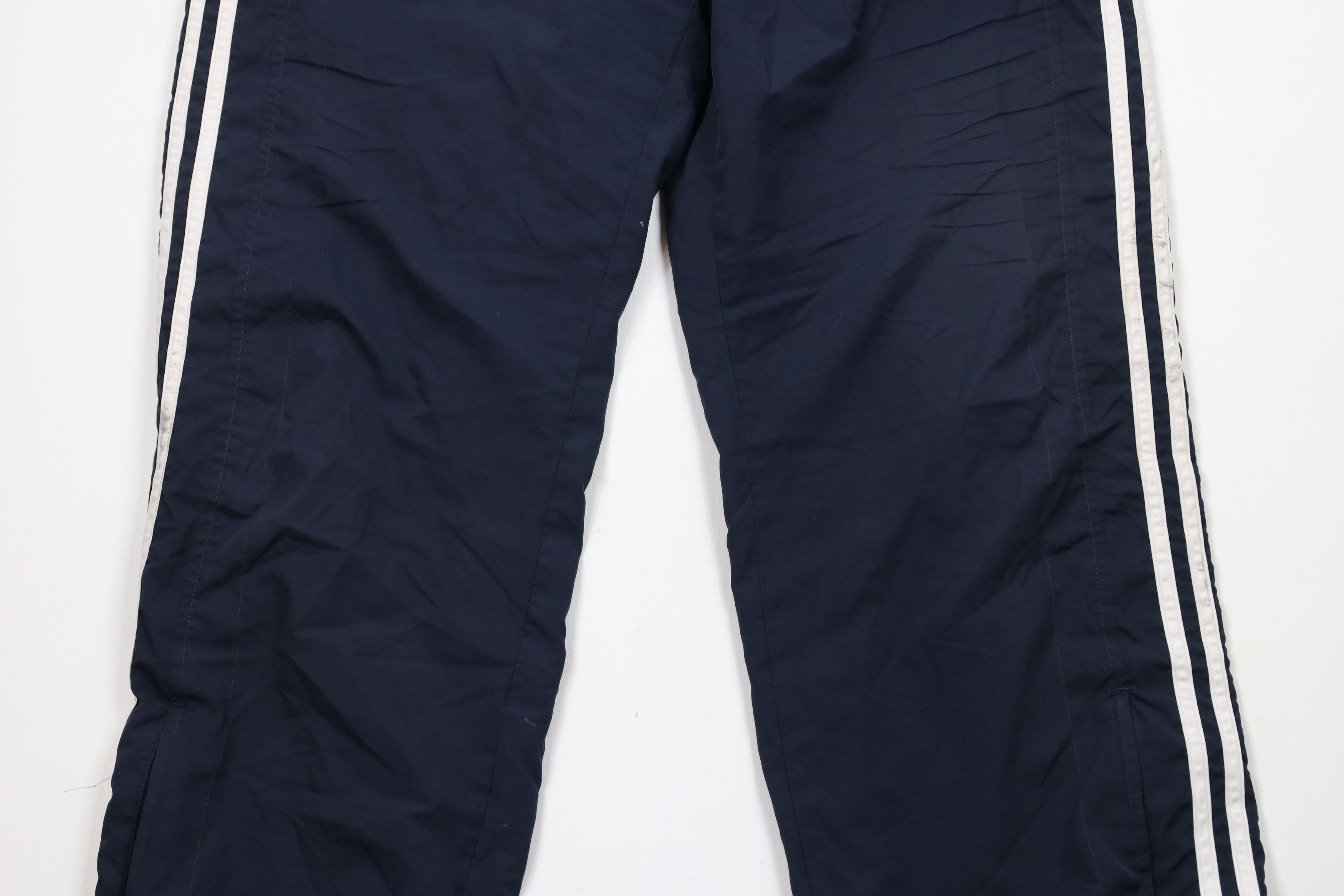 Adidas × Vintage Vintage Adidas Spell Out Striped Lined Wide Leg Pants Blue Size US 34 / EU 50 - 3 Thumbnail