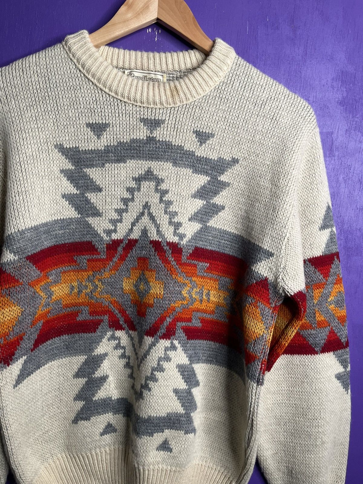 Pendleton × Vintage Vintage 70s Pendleton Aztec print sweater Size US M / EU 48-50 / 2 - 3 Thumbnail