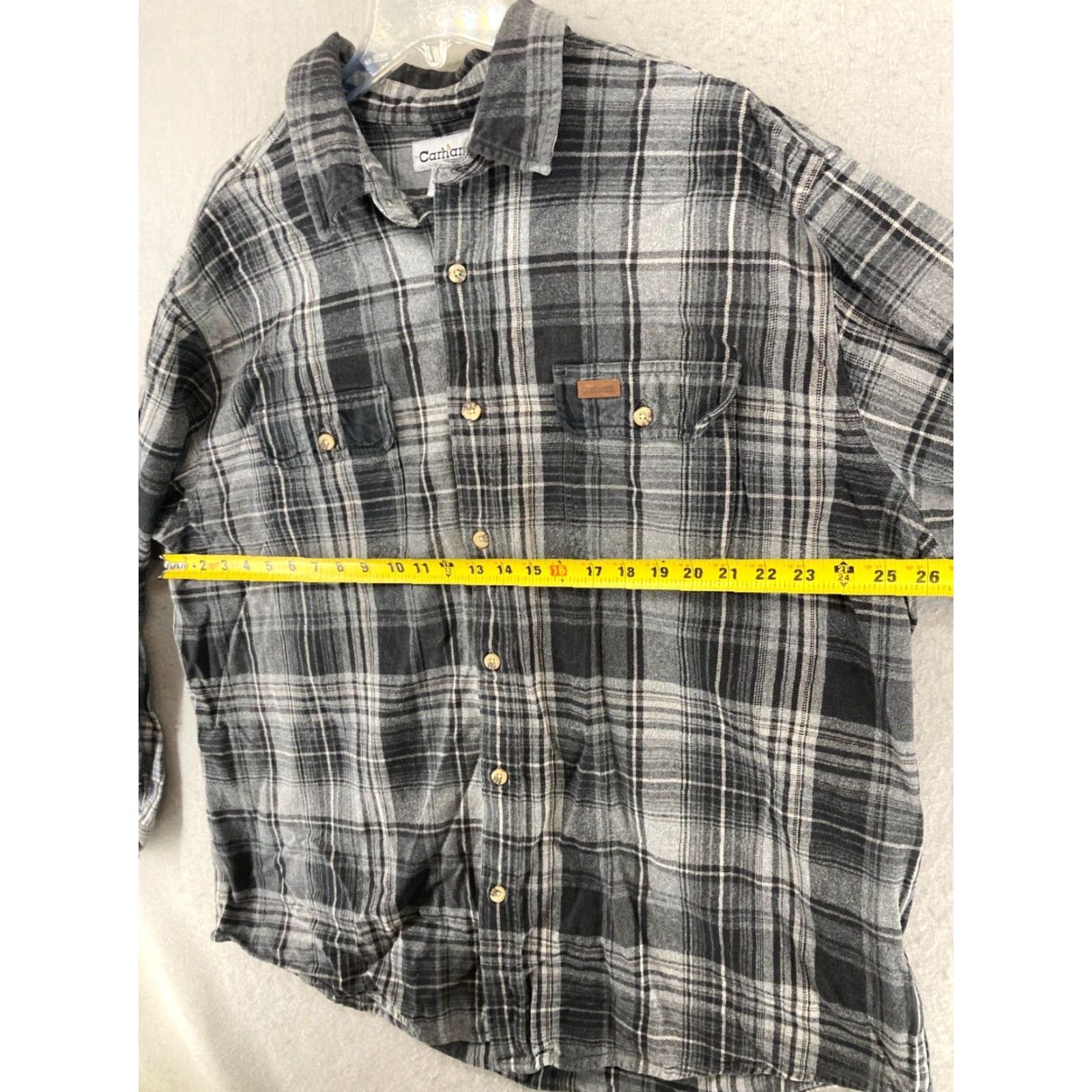 Carhartt Carhartt Shirt Mens 2XL Black Plaid Flannel Button-Up Outdoor Workwear Mens Size US XXL / EU 58 / 5 - 2 Thumbnail