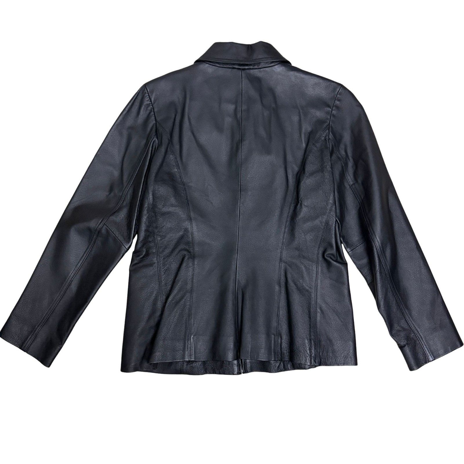 Other WORTHINGTON Leather Coat Y2K Lined Business Jacket Medium Size M / US 6-8 / IT 42-44 - 5 Thumbnail