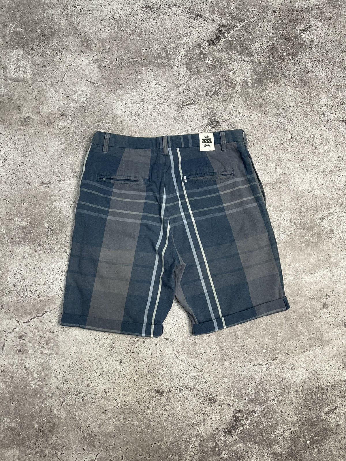 Stussy Vintage Stussy Cargo Shorts Striped Faded Effect 00s Size US 34 / EU 50 - 1 Thumbnail