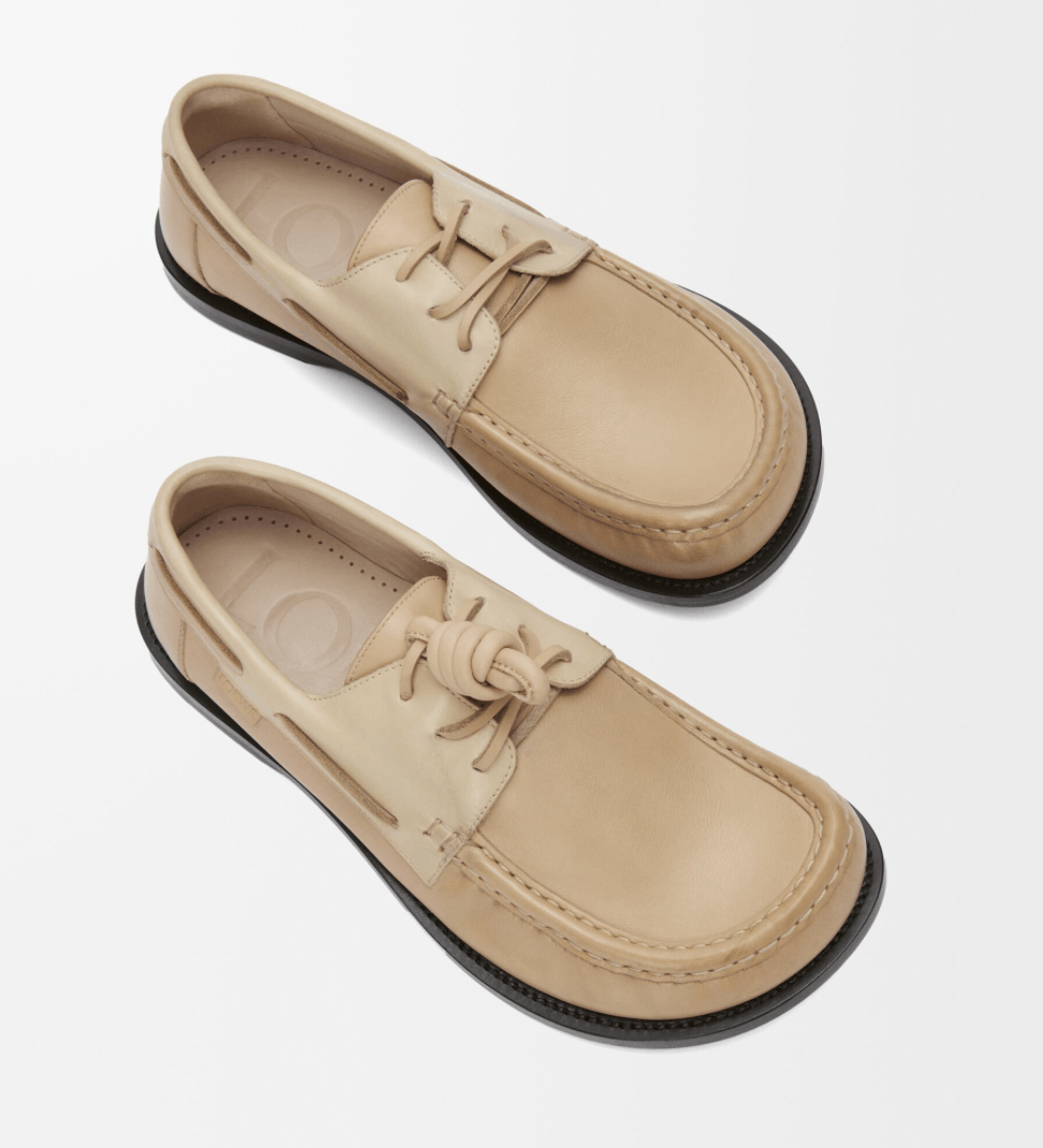 Loewe Loewe Campo Boat Shoe in Camel and Black Leather Size US 8 / EU 41 - 2 Thumbnail