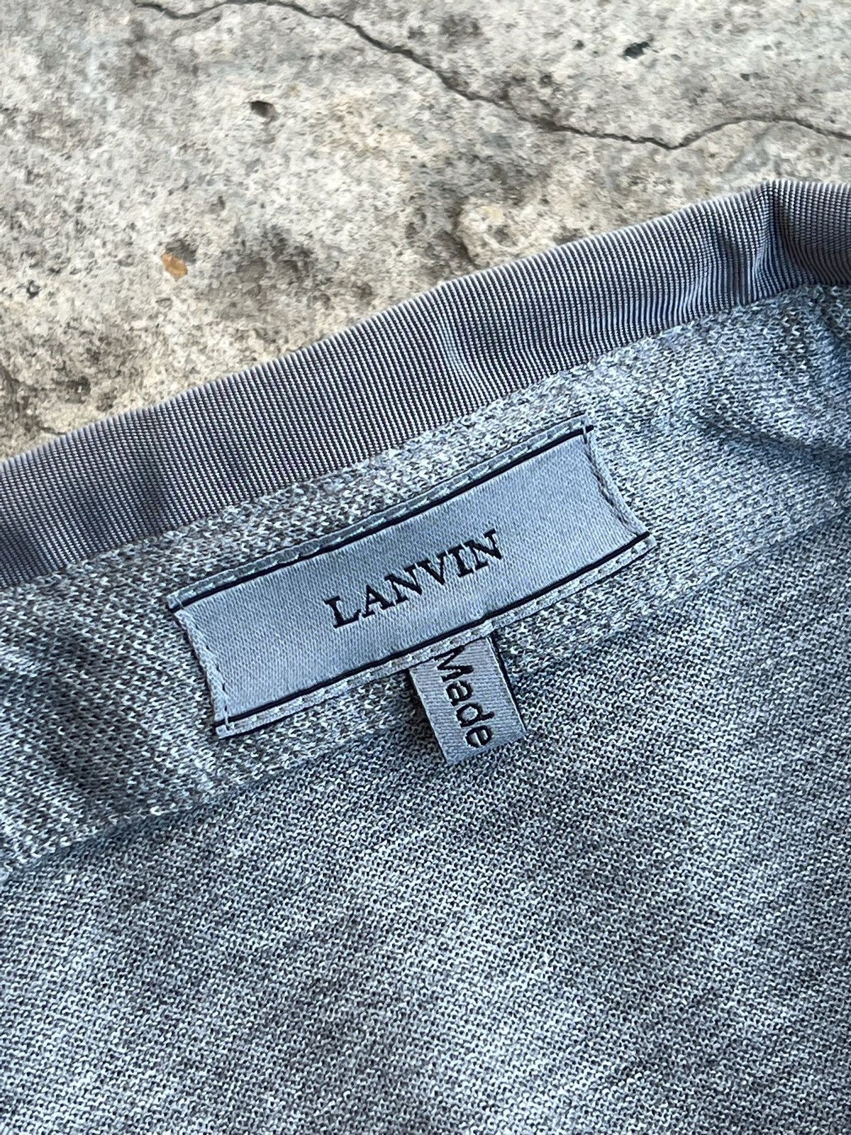 Lanvin Lanvin Long Sleeve Grosgrain Collar Polo Shirt Size US XL / EU 56 / 4 - 6 Thumbnail