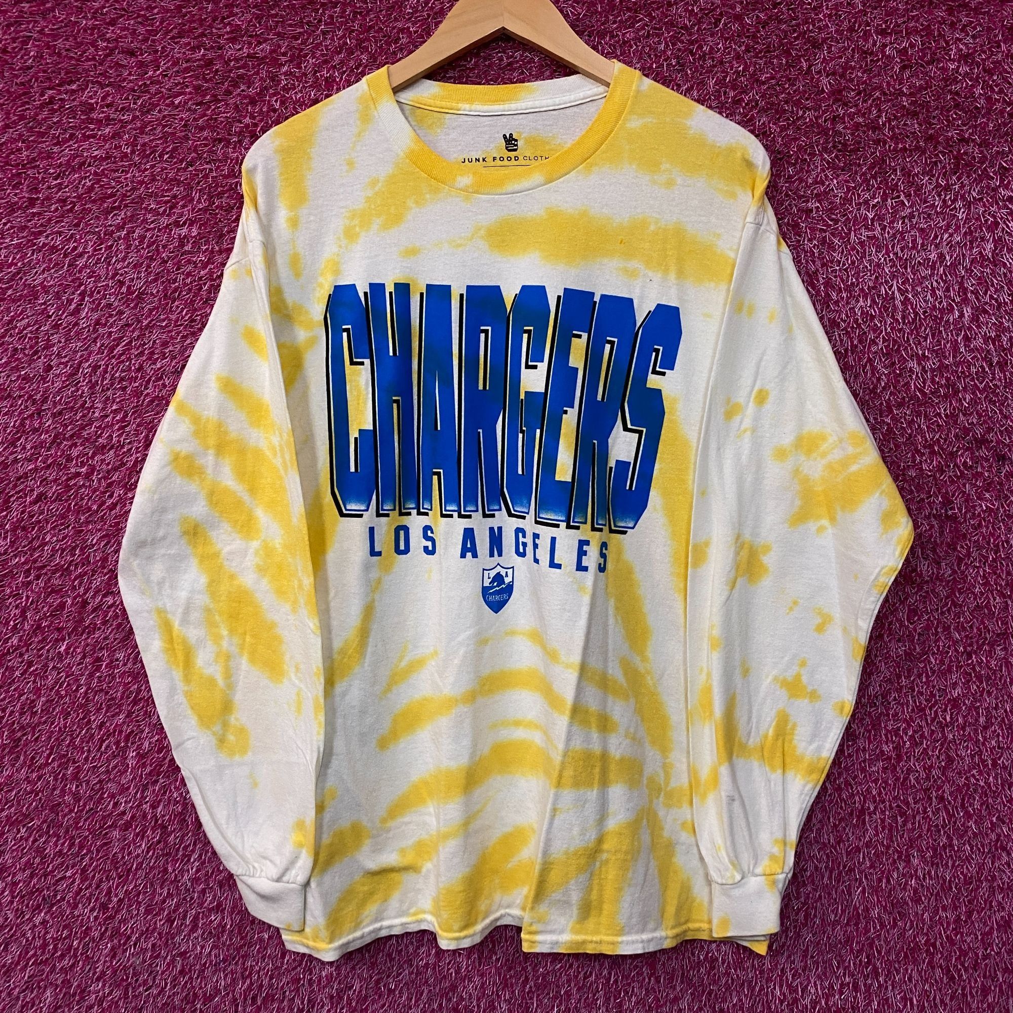 Junk Food Junk Food Clothing Los Angeles Chargers Tie-Dye Long Sleeve Size US M / EU 48-50 / 2 - 1 Thumbnail