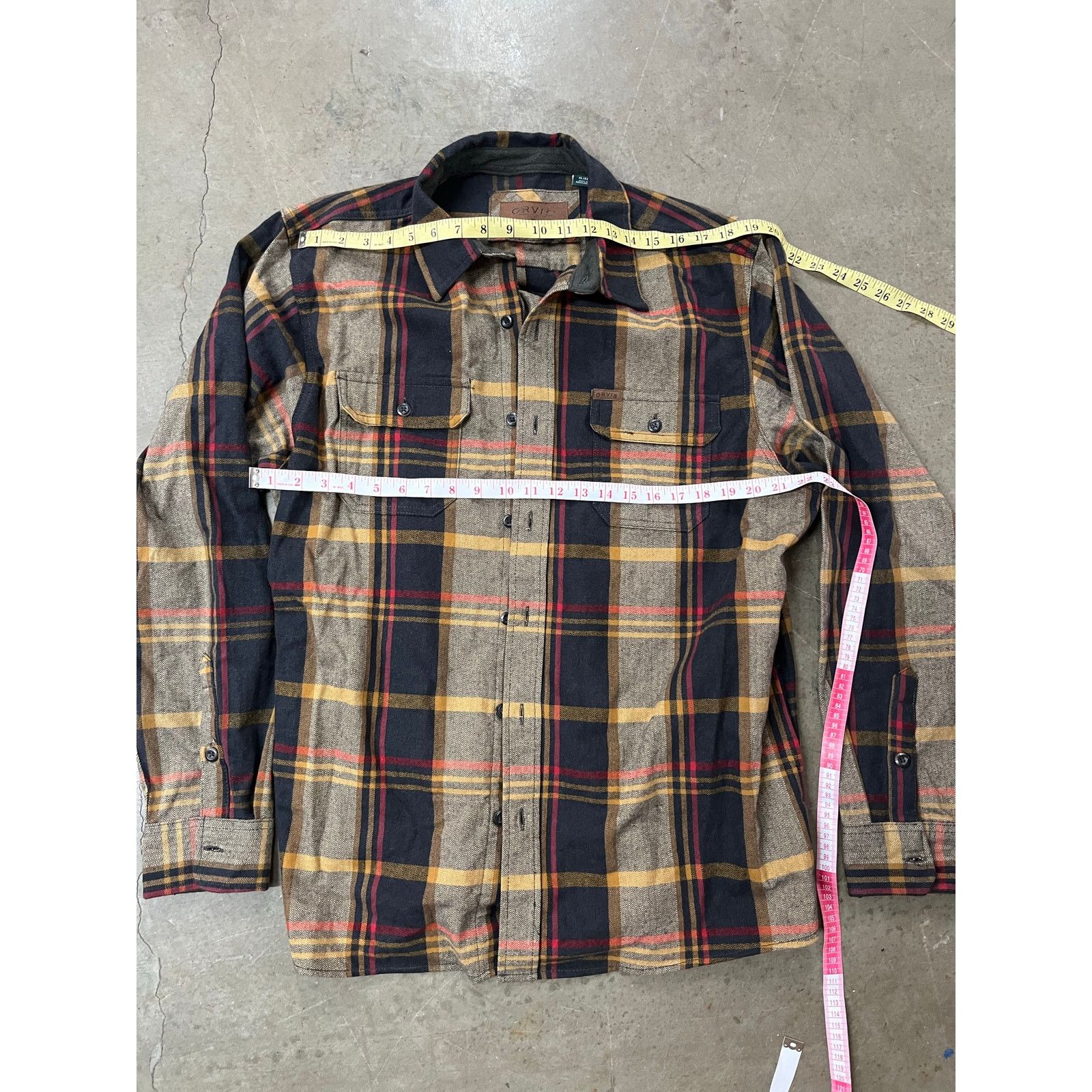 Orvis Orvis - Flannel Shirt Heavyweight/ XL / Brown Multi Size US XL / EU 56 / 4 - 5 Thumbnail