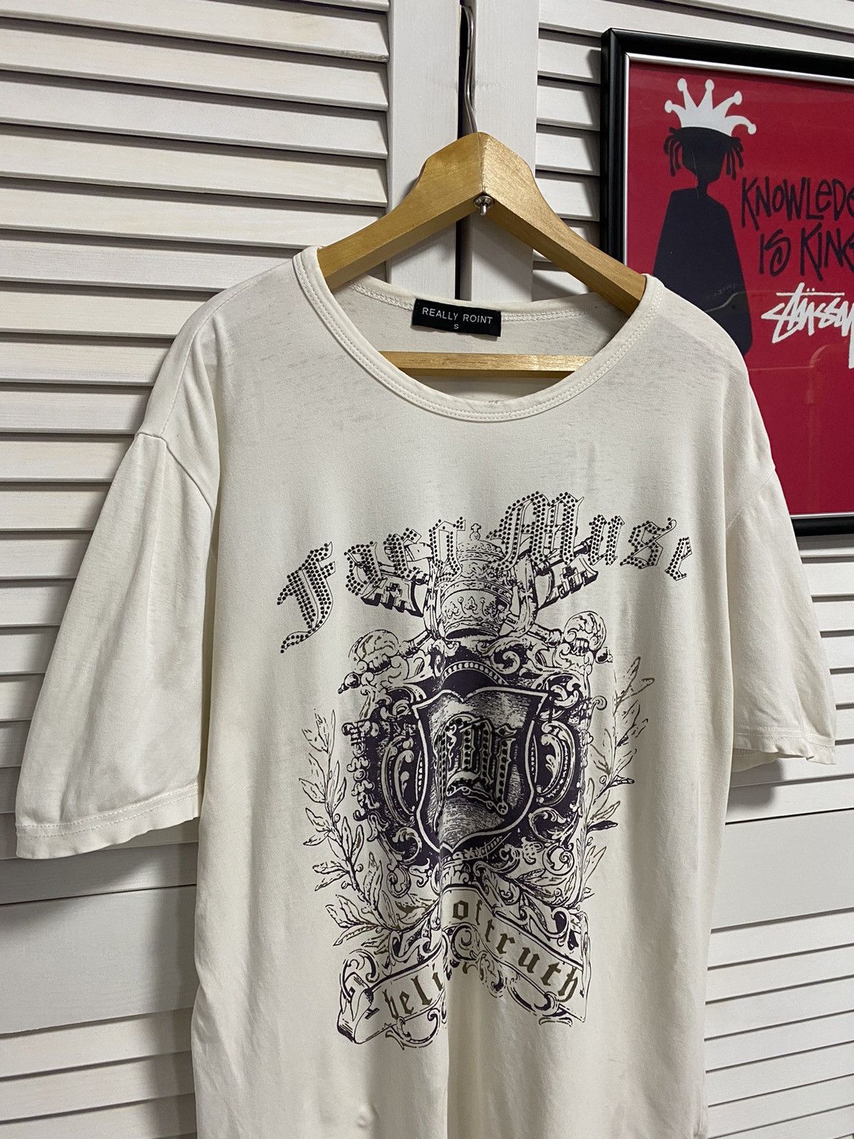 Hysteric Glamour T-Shirt Tee Really Point Masons Rhinestones Ed Hardy Style Size US S / EU 44-46 / 1 - 2 Thumbnail