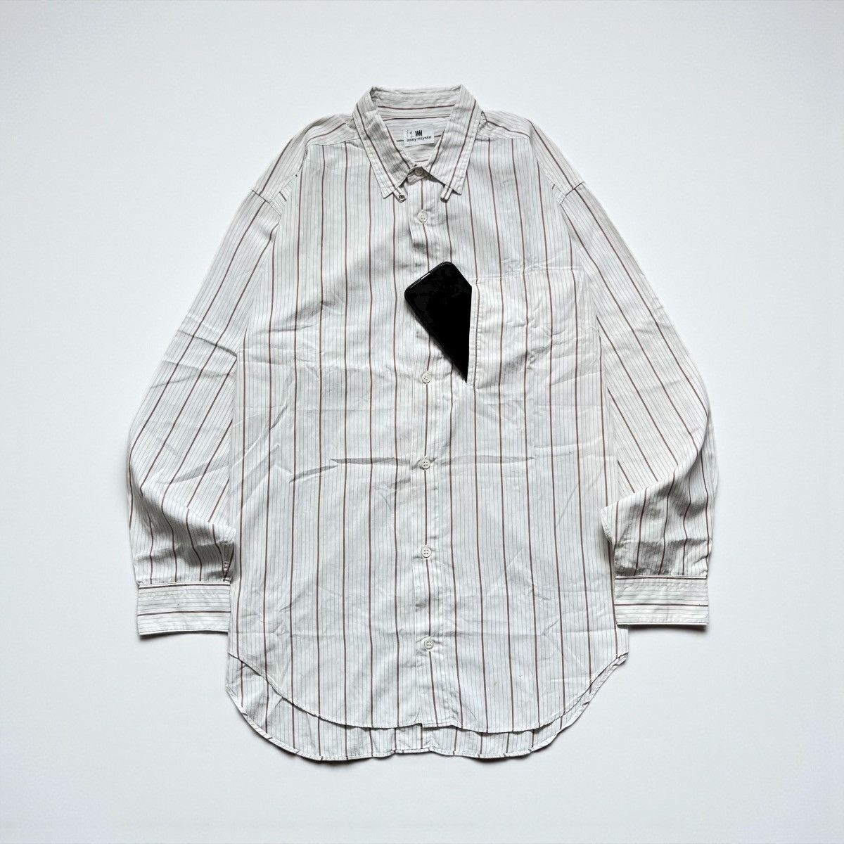 Issey Miyake Issey Miyake Hidden Pocket Stripe Shirt Size US L / EU 52-54 / 3 - 1 Thumbnail