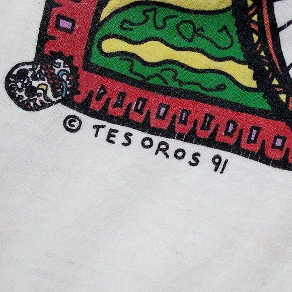 Vintage Vintage Bicycle Skeleton Psychedelic Art Tesoros T-Shirt Size US L / EU 52-54 / 3 - 3 Thumbnail